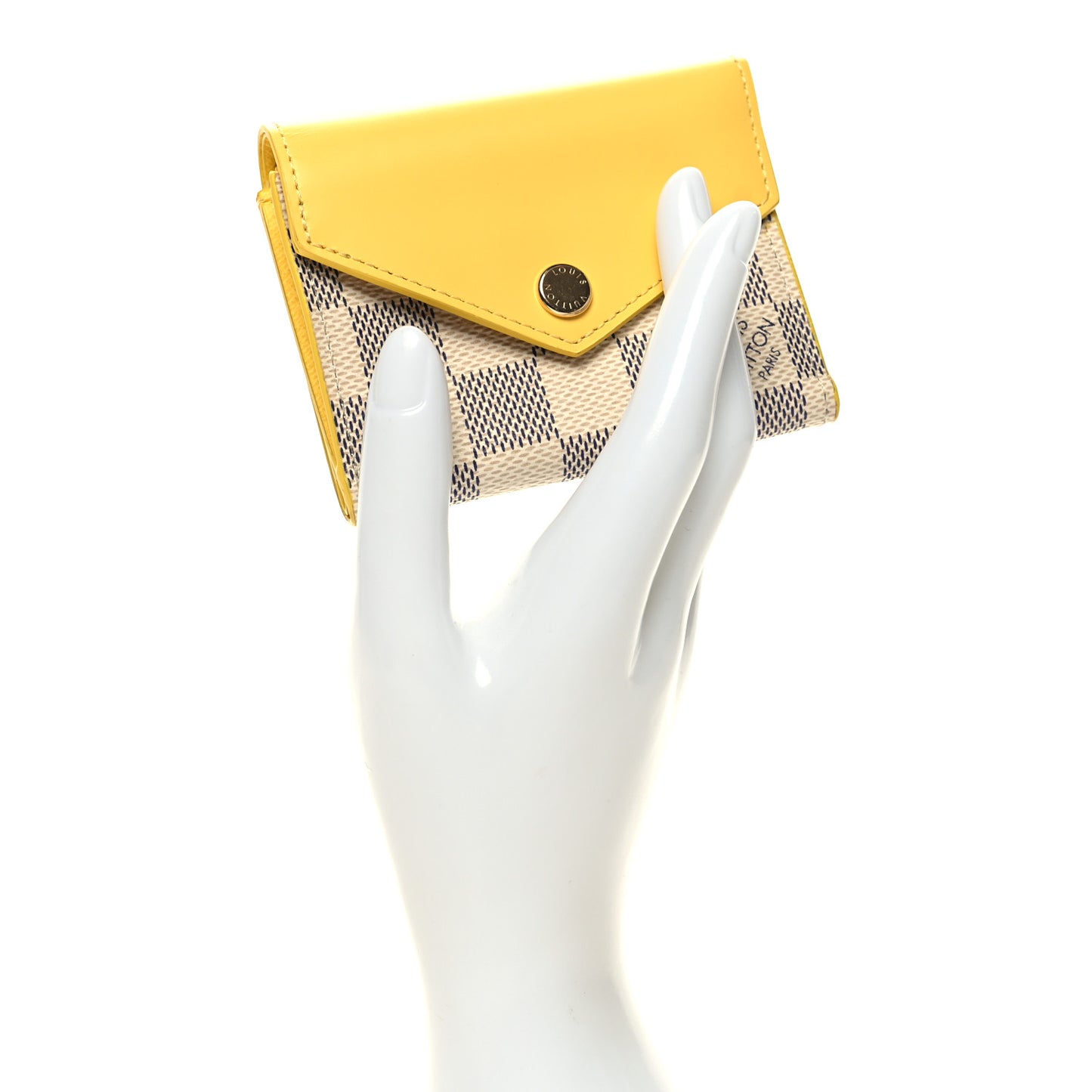 Damier Azur Zoe Wallet Jaune Pale