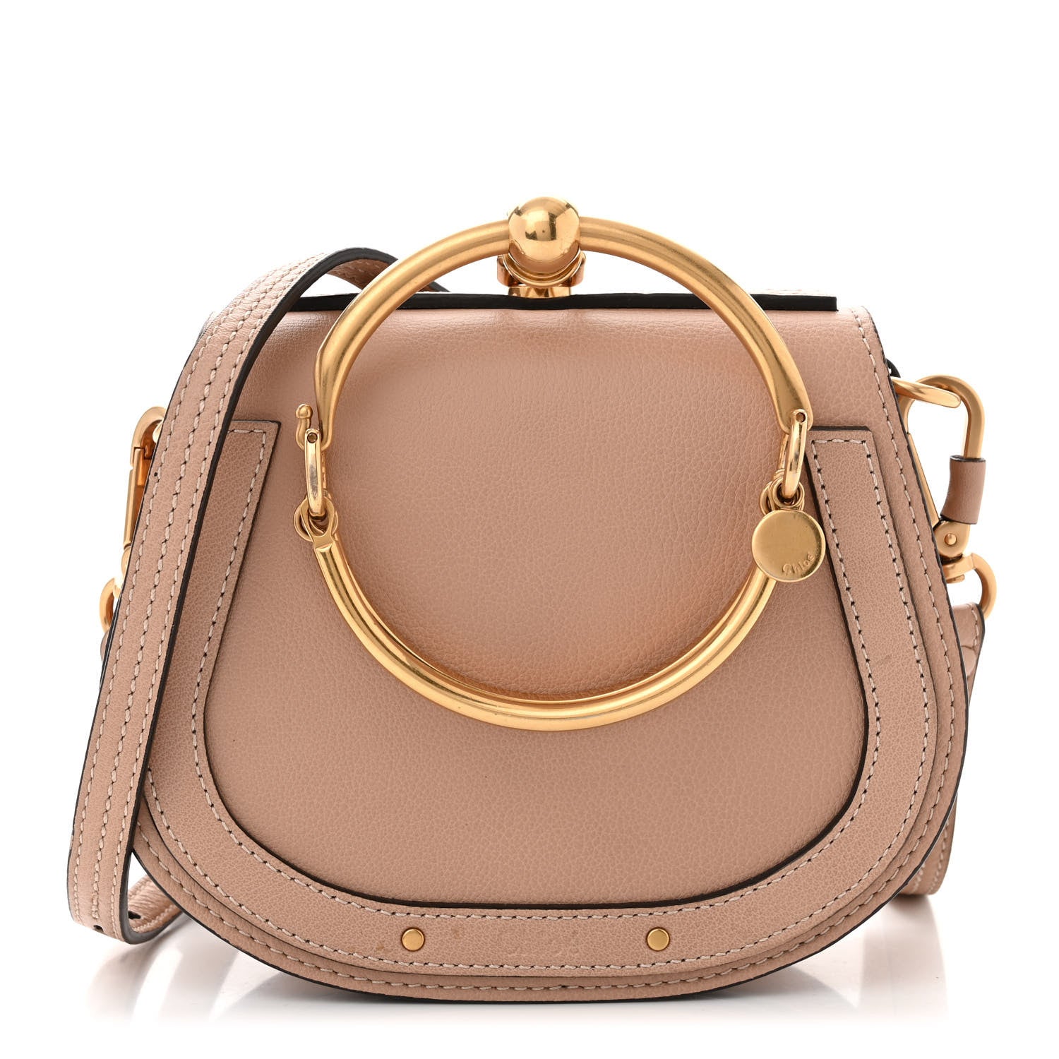 Chloe Calfskin Suede Small Nile Bracelet Bag Biscotti Beige 1 of 13
