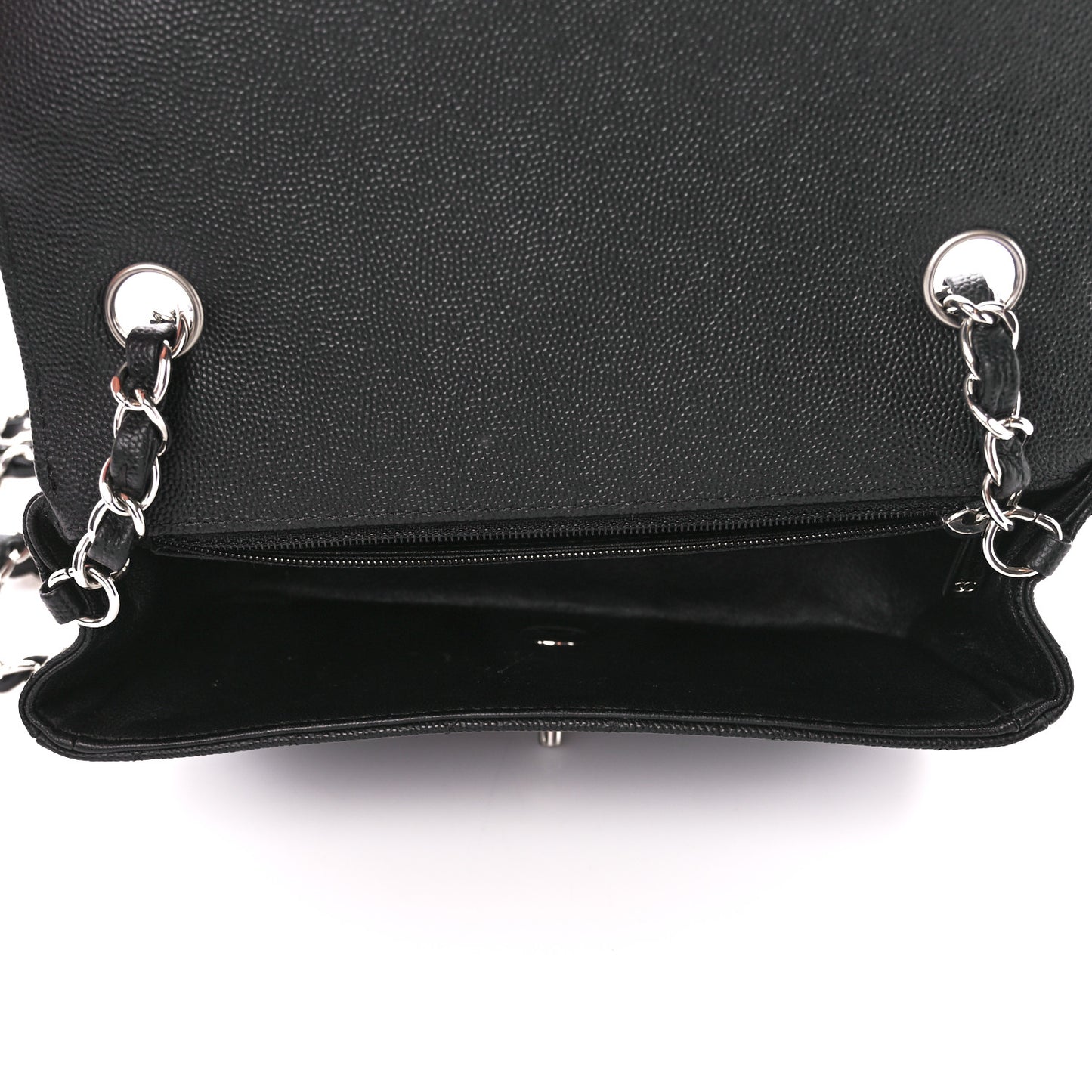 Caviar Quilted Mini Rectangular Flap Black