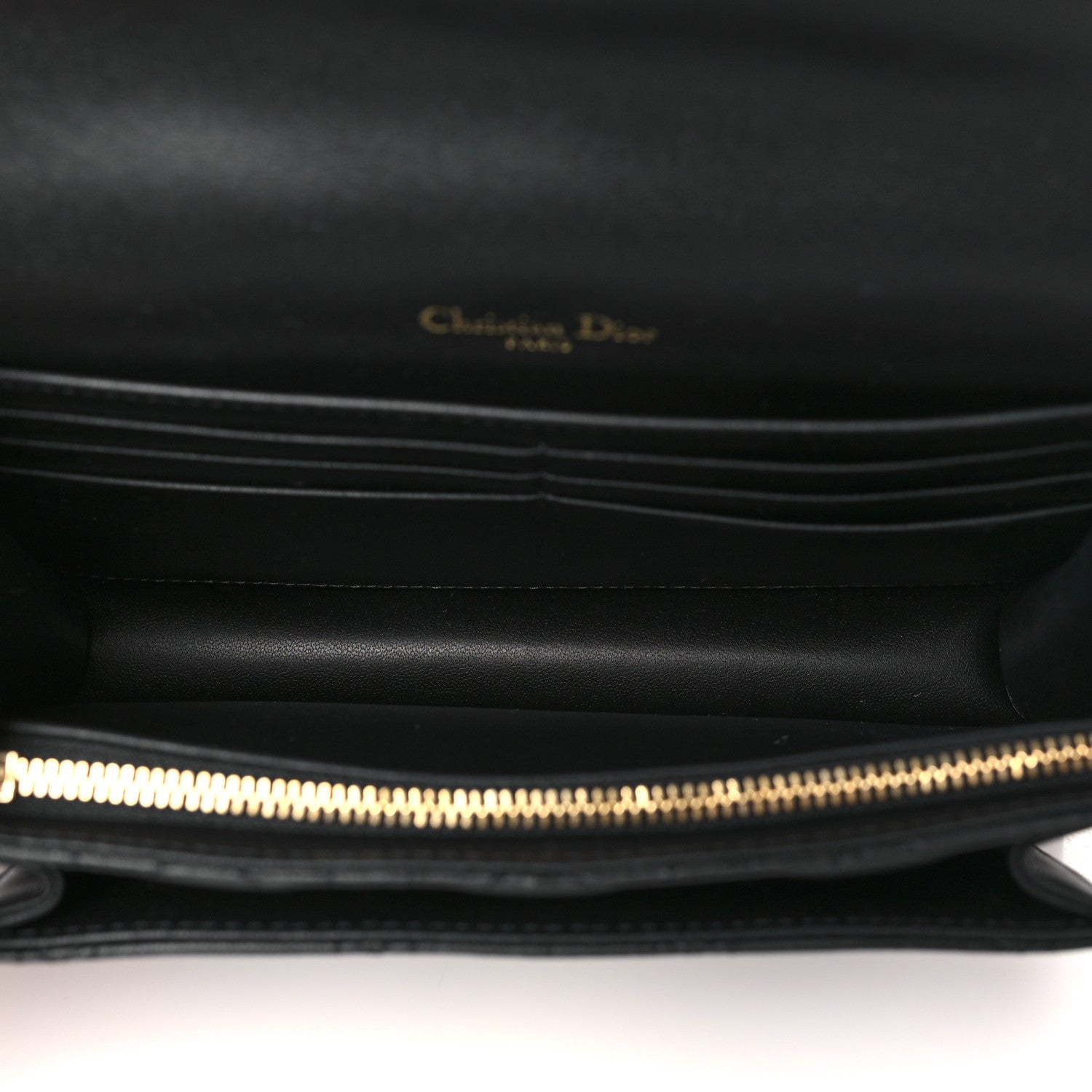 Christian Dior Lambskin Cannage Lady Dior Chain Pouch Black 5 of 10