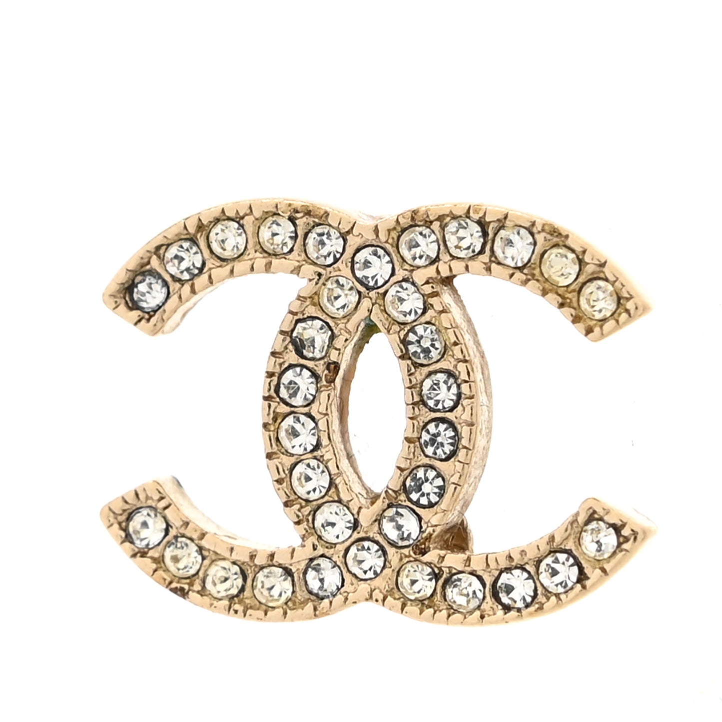 Crystal CC Earrings Gold