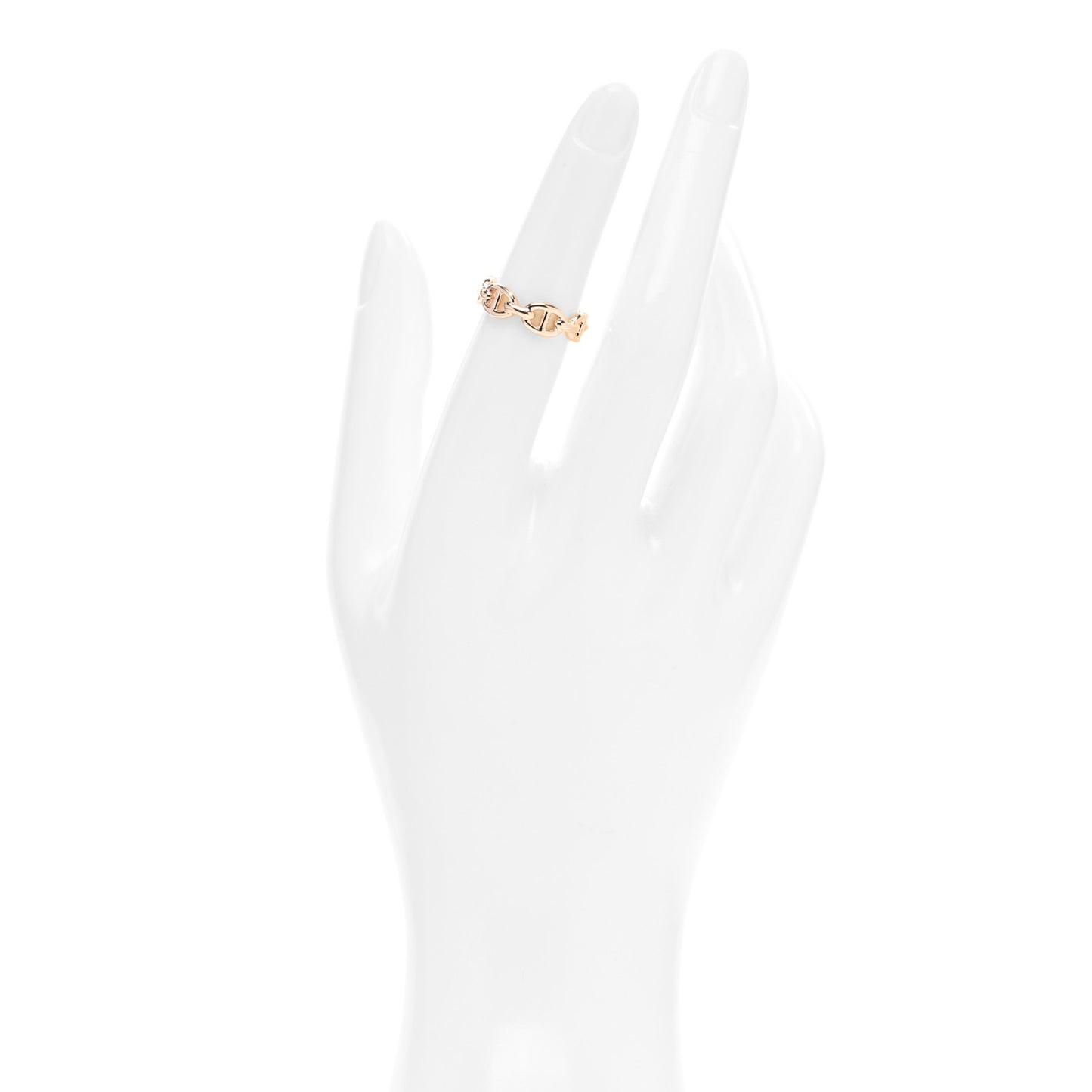 18K Rose Gold PM Chaine d'Ancre Enchainee Ring 50 5.5