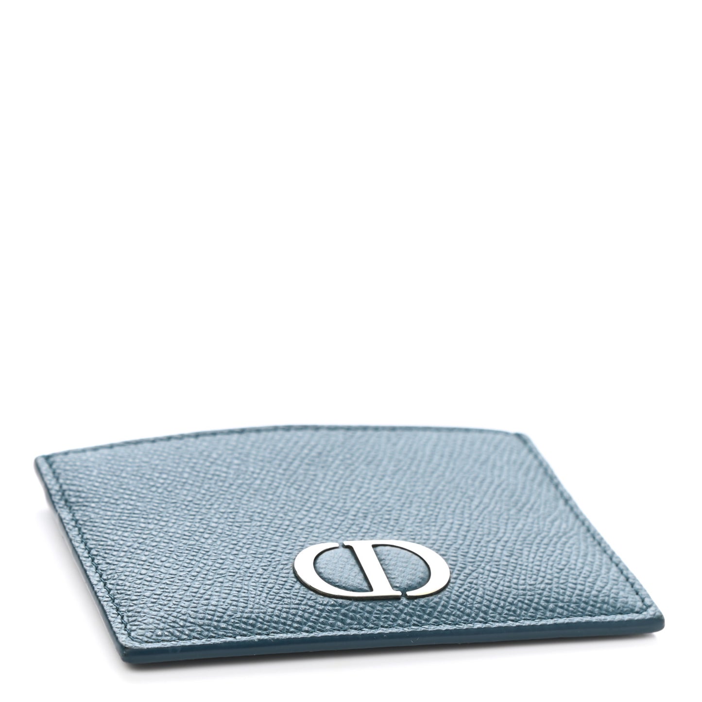 Grained Calfskin 30 Montaigne Card Holder Blue