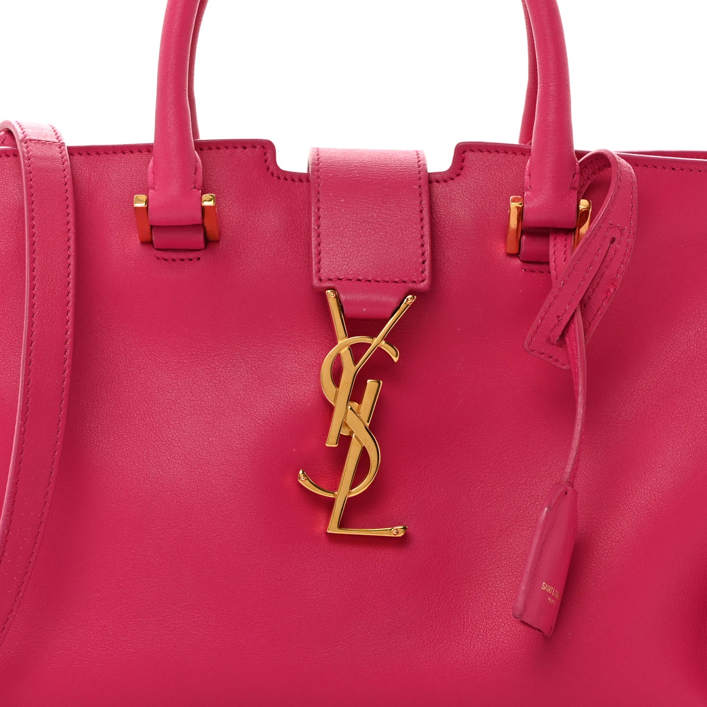 Calfskin Baby Monogram Cabas Fuchsia