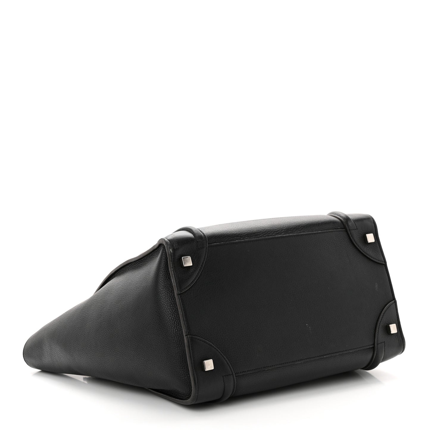 Drummed Calfskin Mini Luggage Black