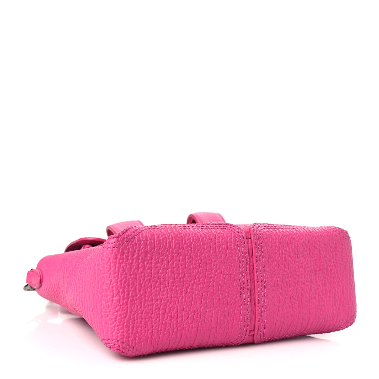 Textured Calfskin Mini Pashli Satchel Bright Fuchsia