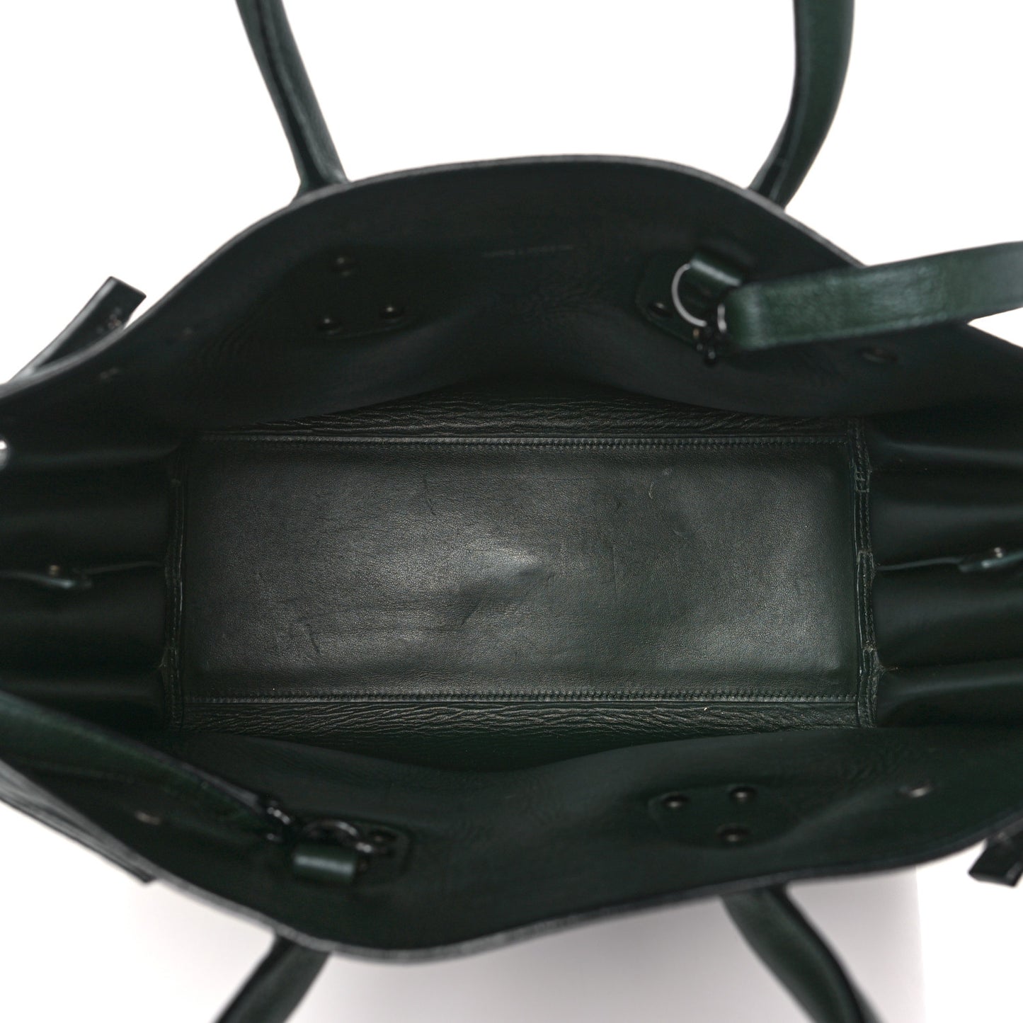 Grained Calfskin Small Sac De Jour Green