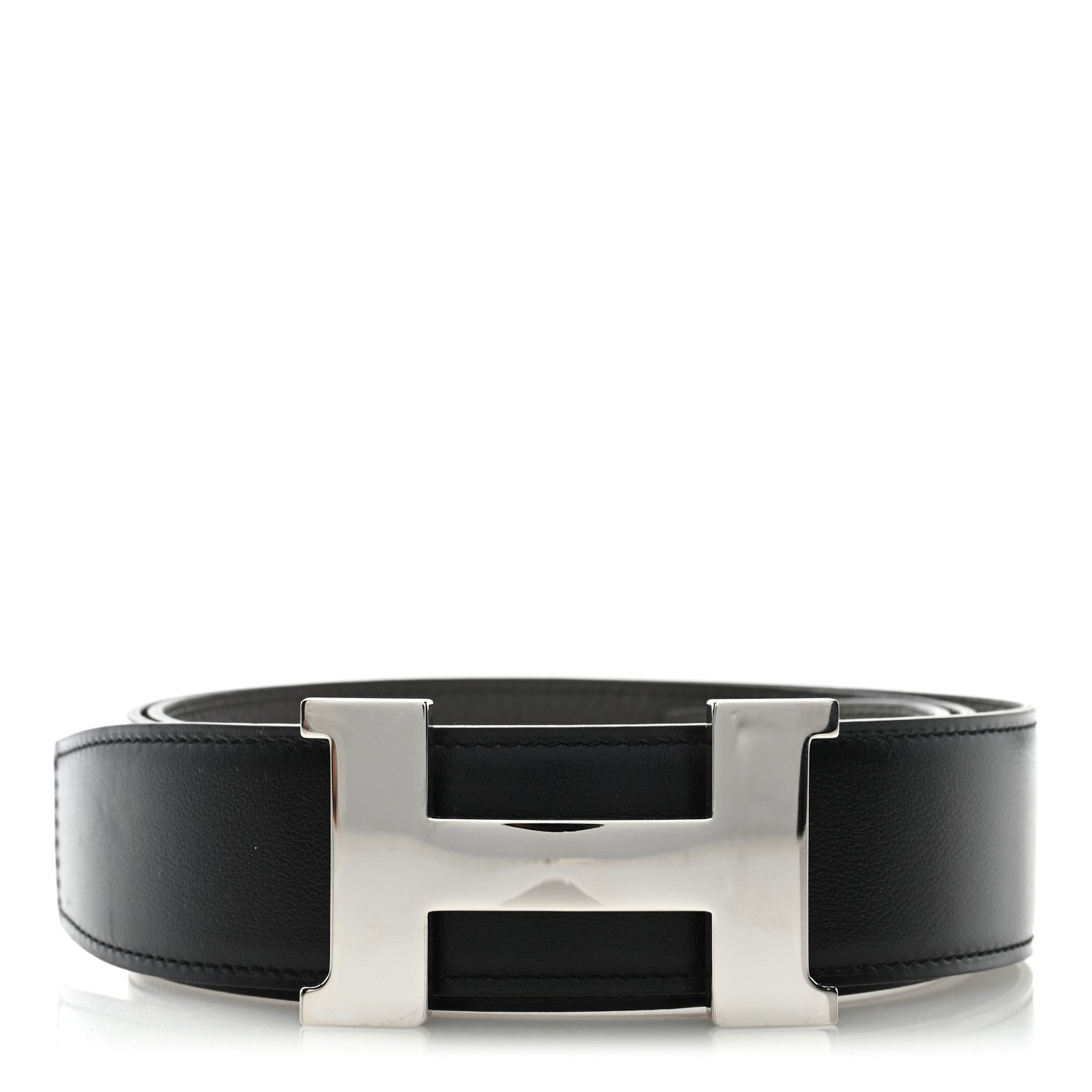 Hermes Box Togo Reversible 32mm H Belt Black Graphite 1 of 4