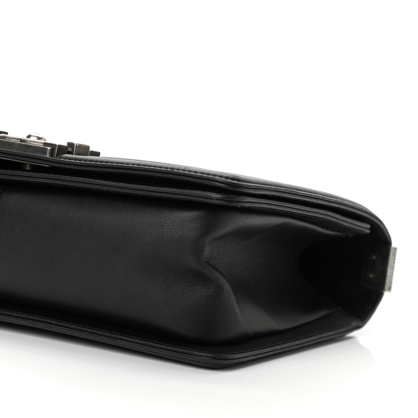 Calfskin Quilted Medium Boy Flap Black