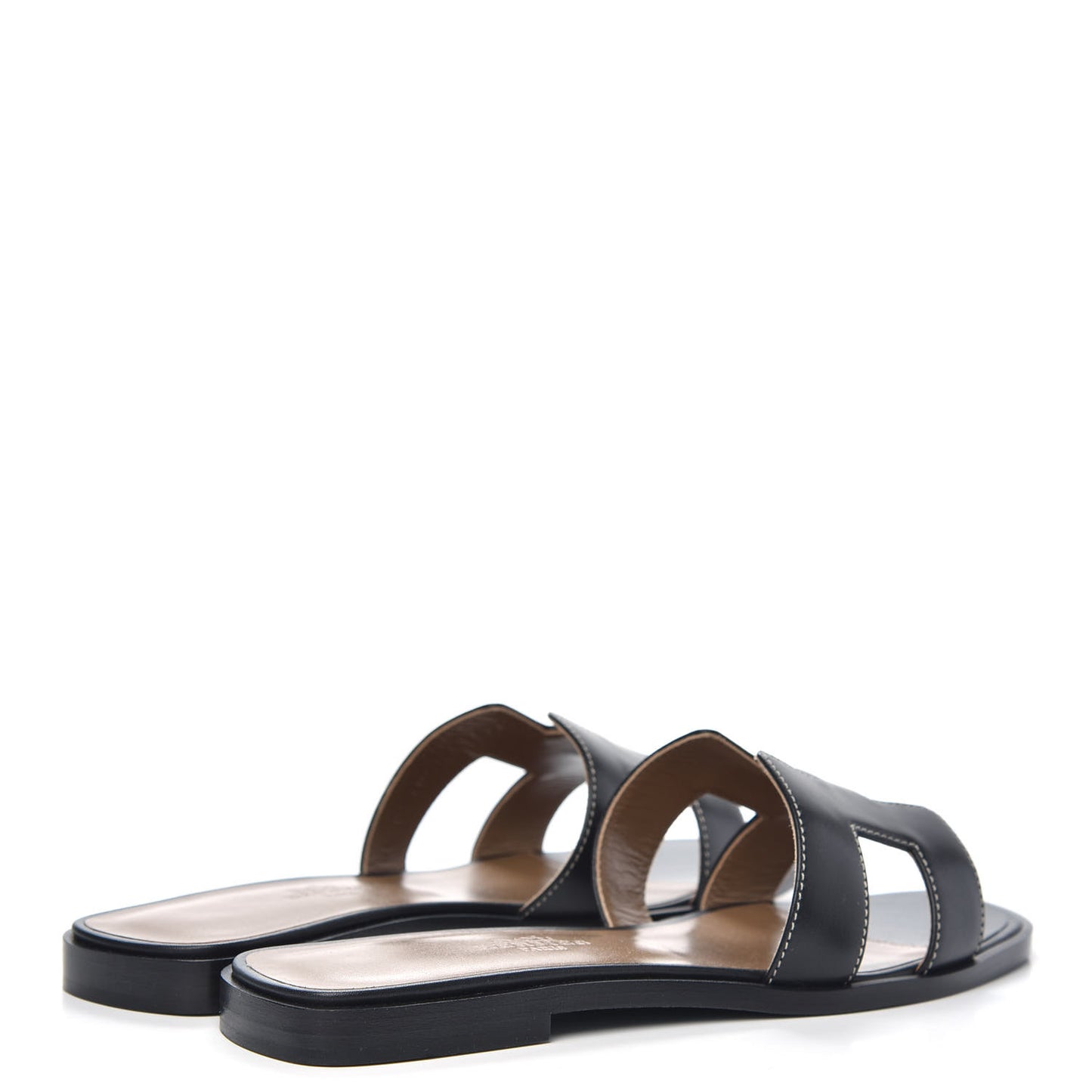 Box Calfskin Oran Sandals 35.5 Black
