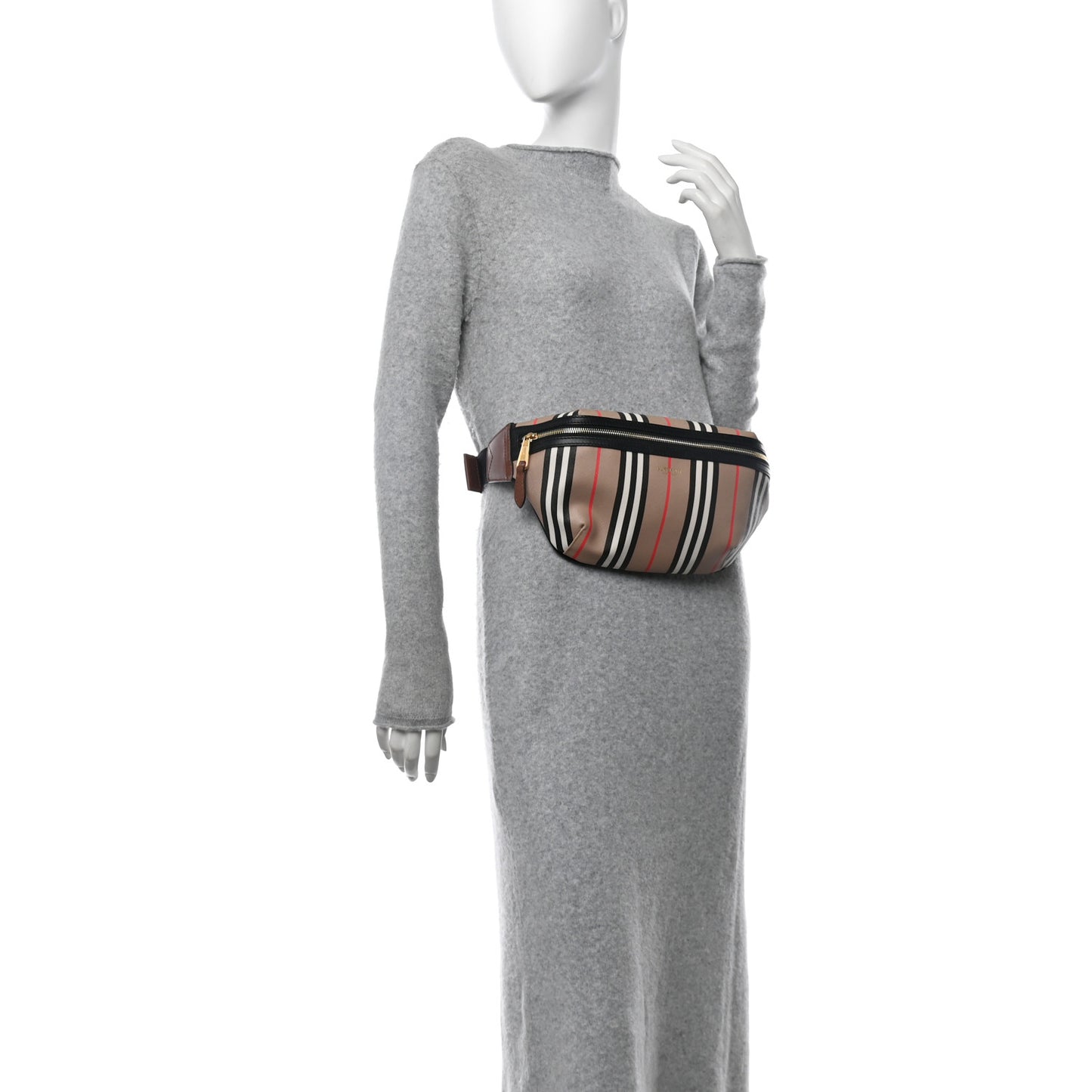 E-Canvas Icon Stripe Sonny Bum Bag Archive Beige