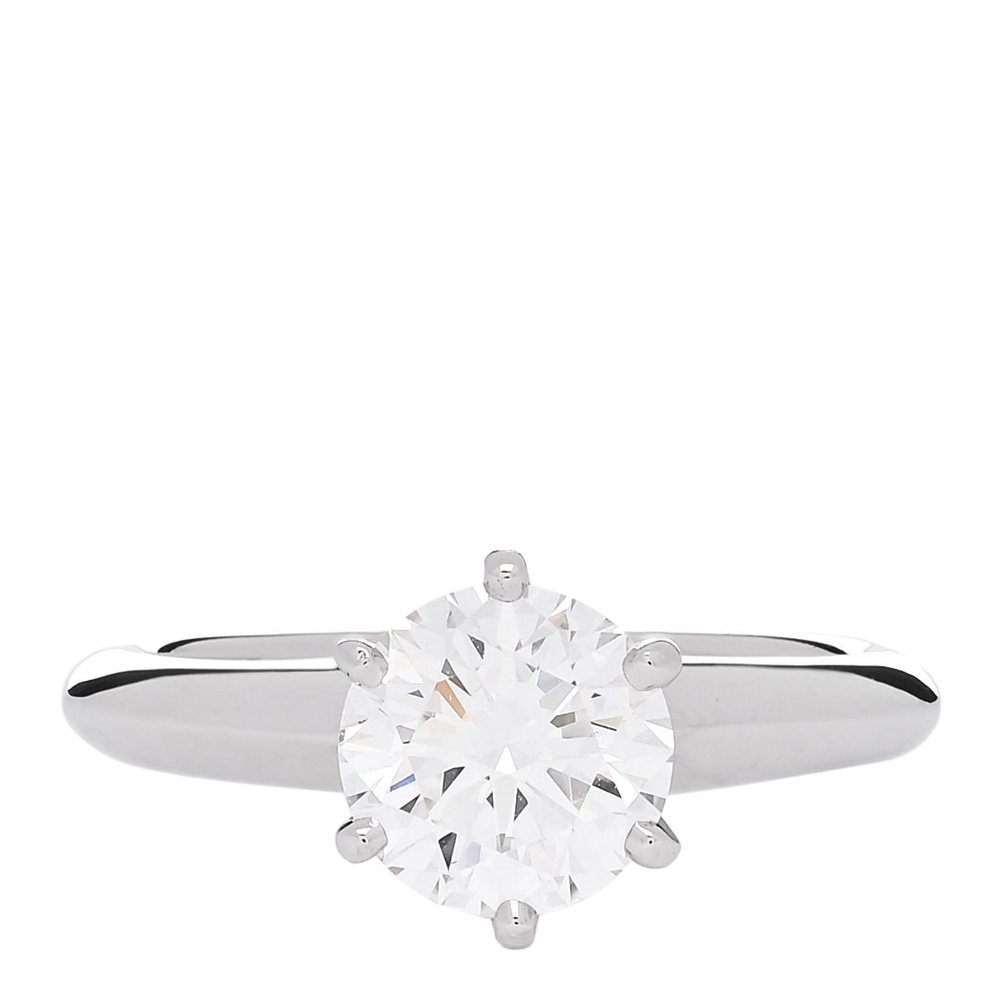 Platinum Diamond 1.32ct Solitaire Engagement Ring 49 4.75