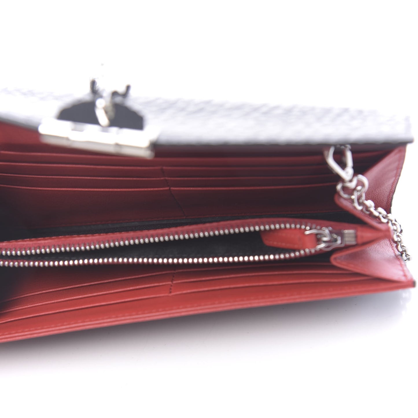 Visetos Large Patricia Wallet On Chain Black Red