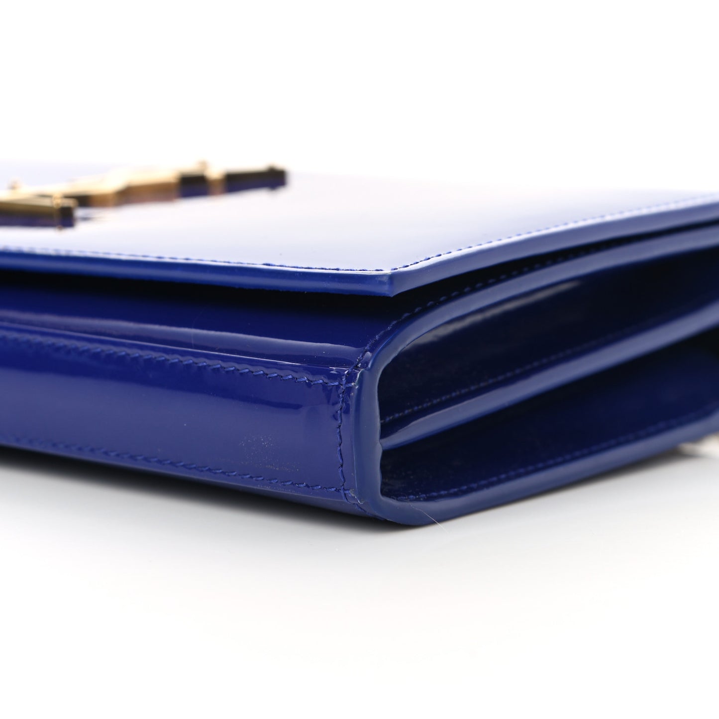 Patent Calfskin Monogram Kate Wallet On Chain Royal Blue
