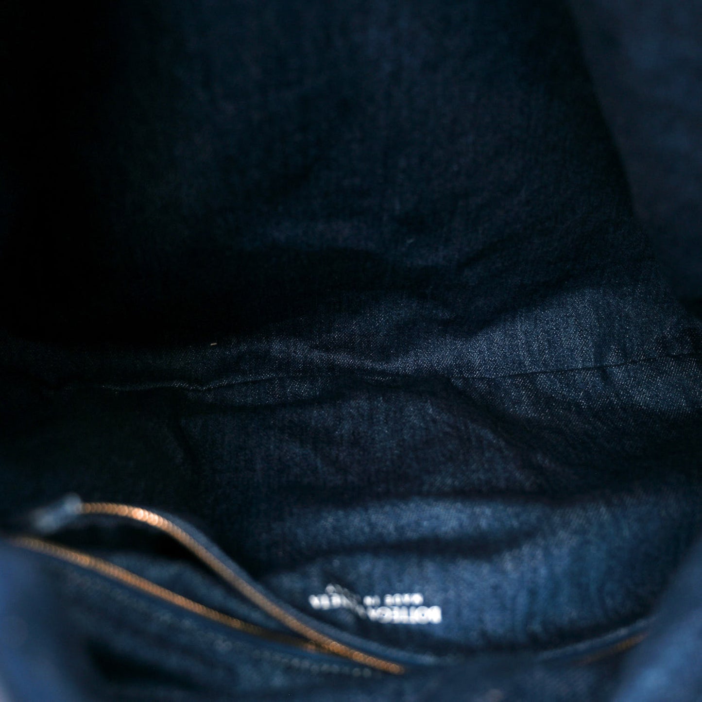 Denim Calfskin Intrecciato Large Hop Abyss Indigo