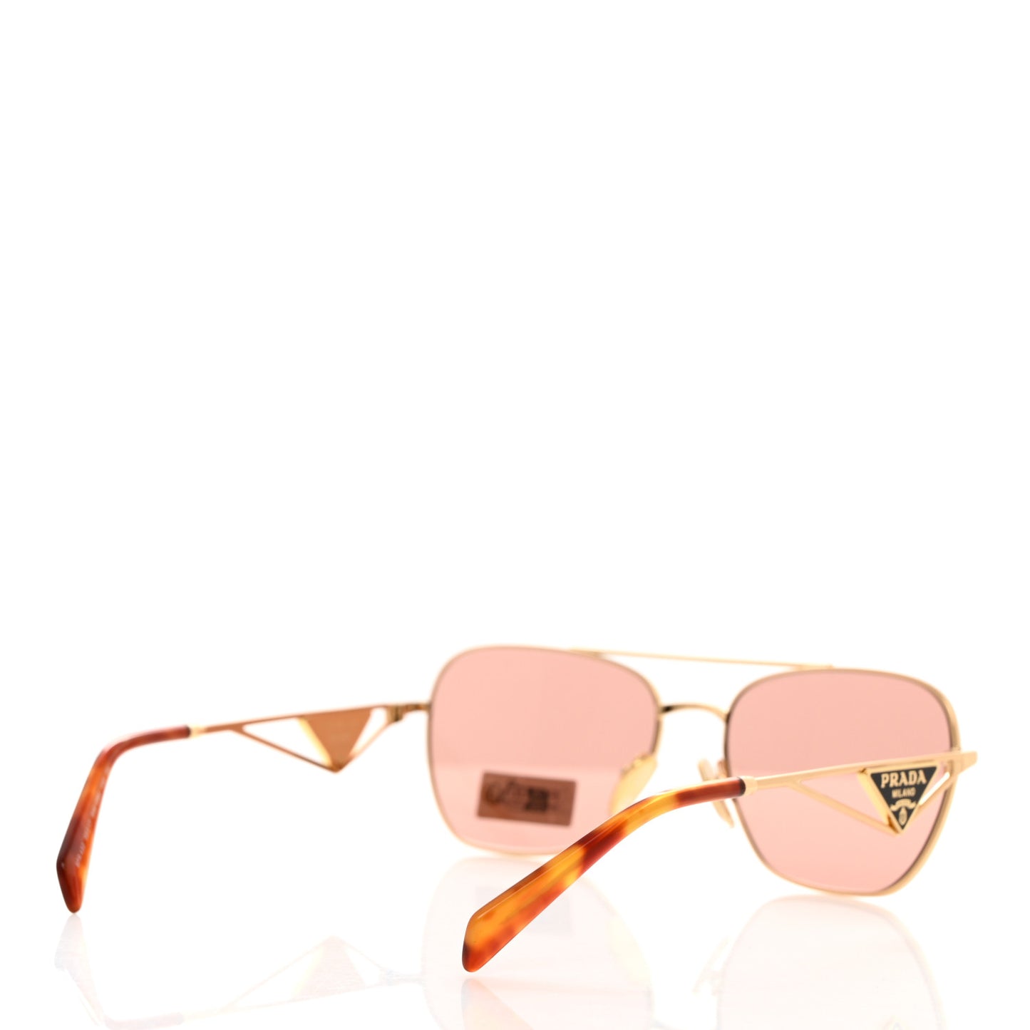 Metal Symbole Triangle Logo Sunglasses SPRA50 Beige