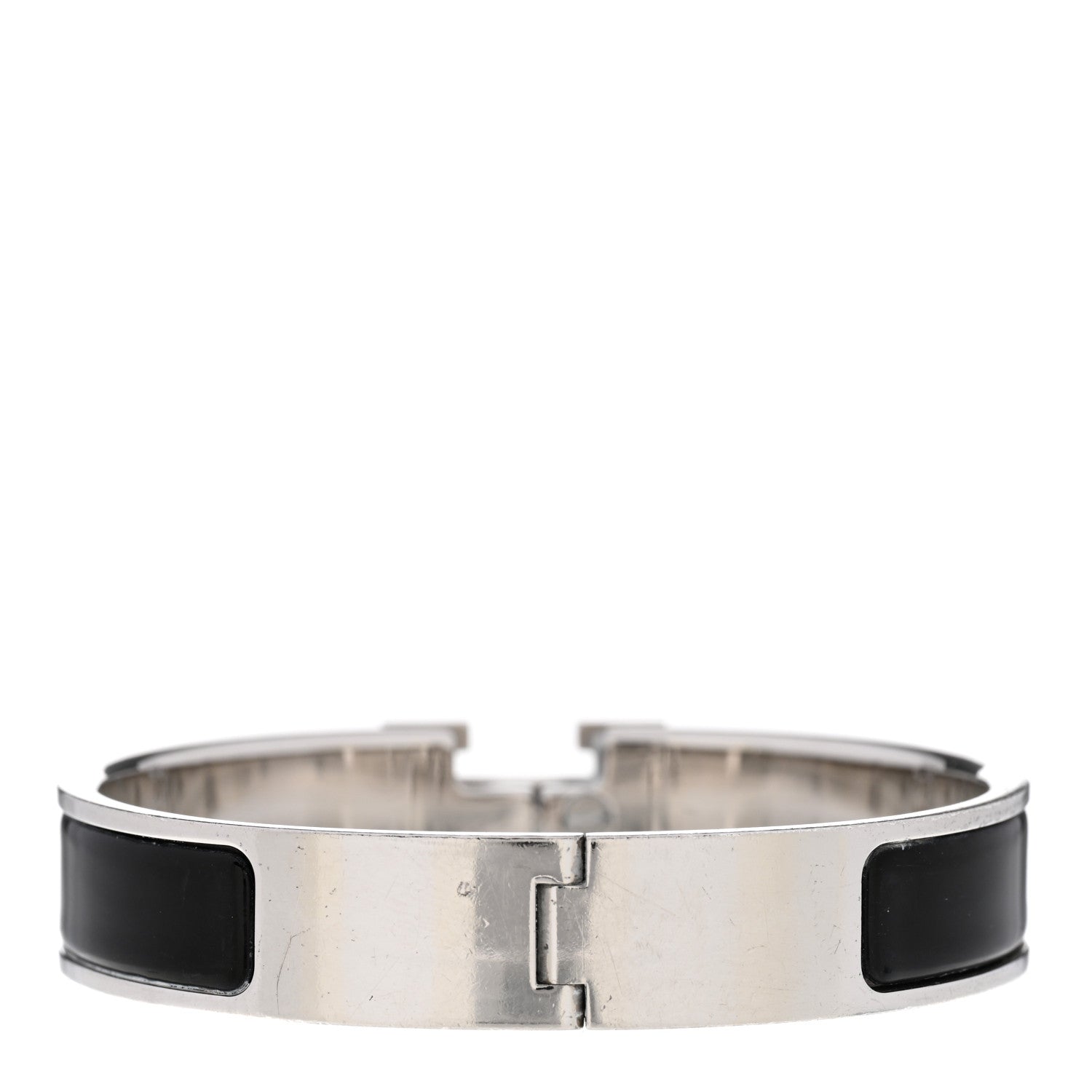 Hermes Enamel Narrow Clic Clac H Bracelet GM Black 3 of 5