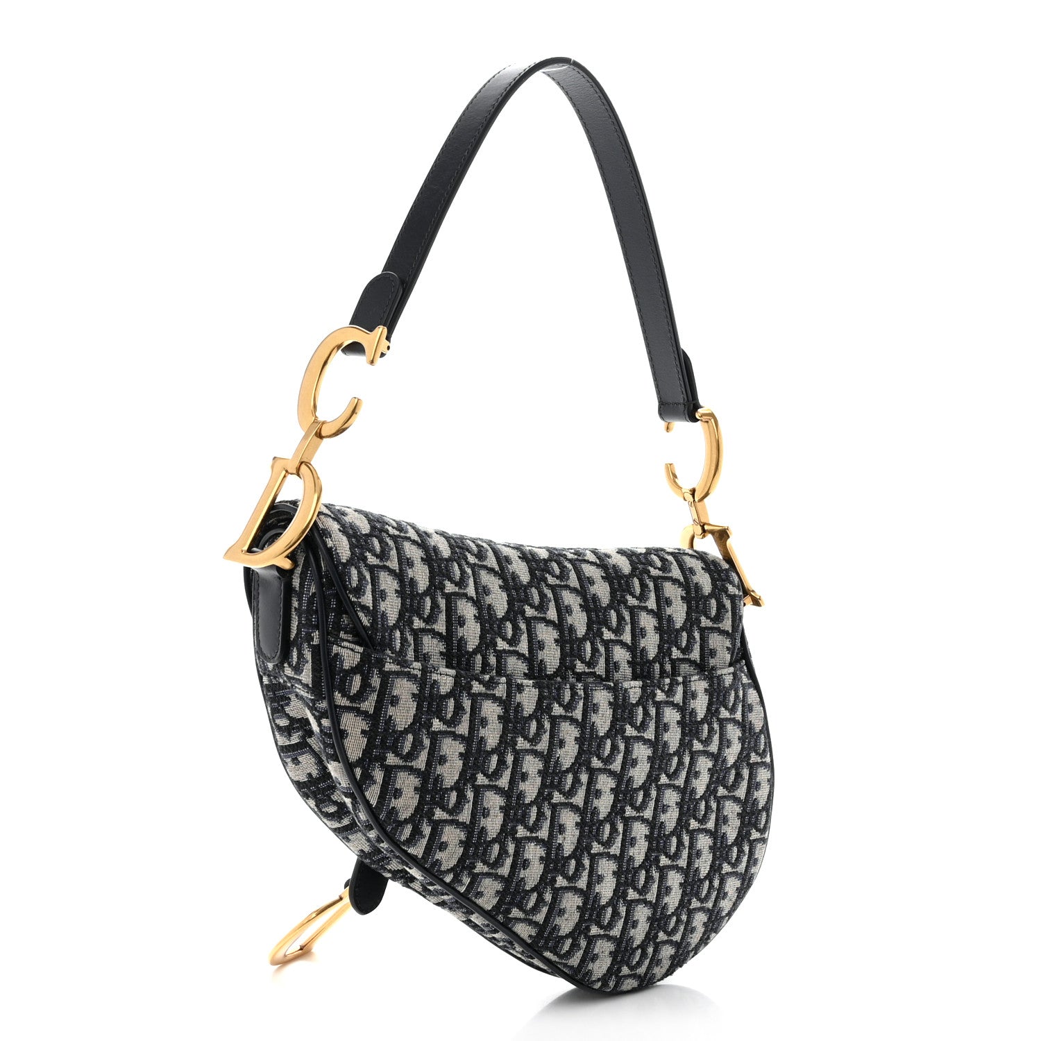 Christian Dior CHRISTIAN DIOR Oblique Saddle Bag Blue 3 of 11