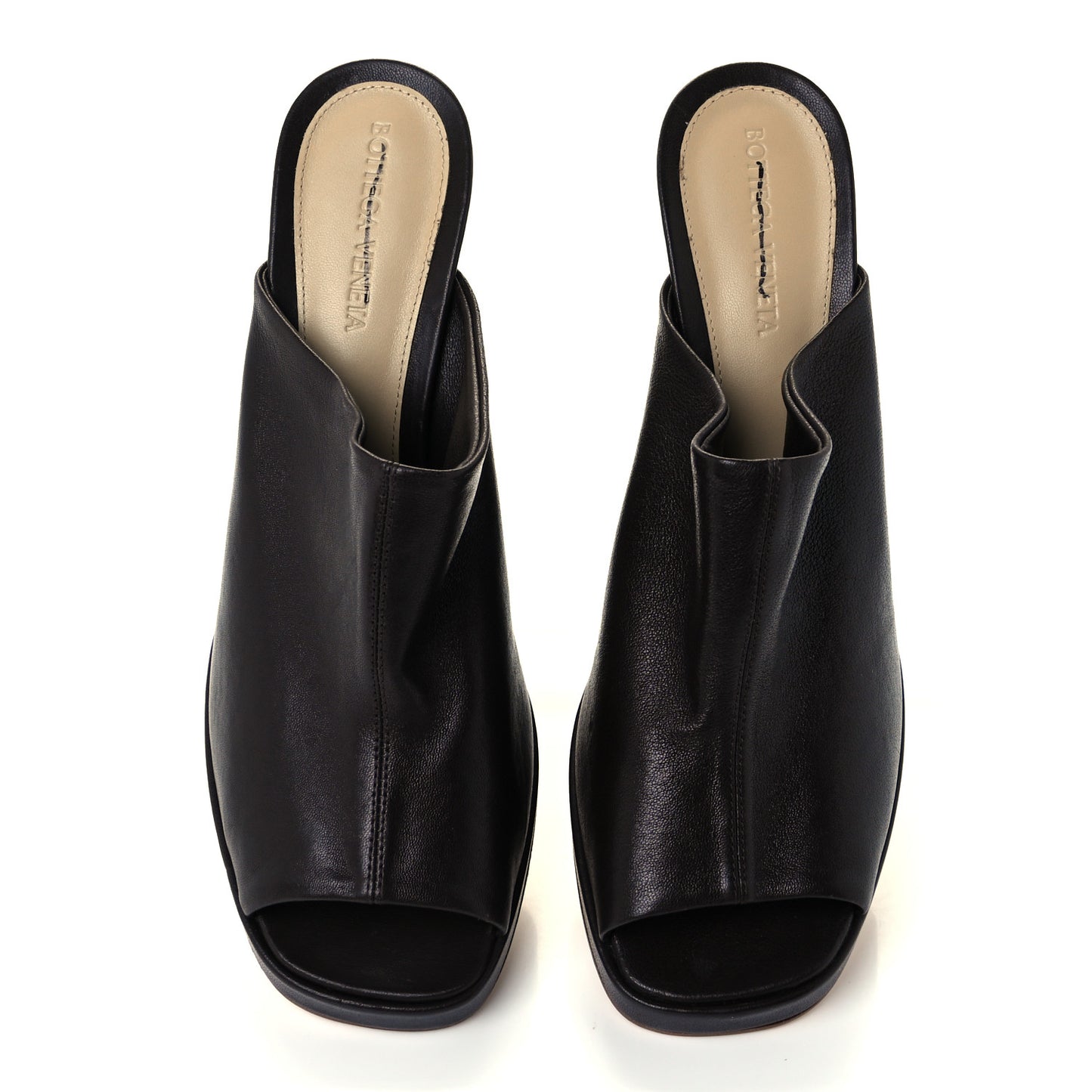 Nappa Stack Mule Sandals 39 Fondente