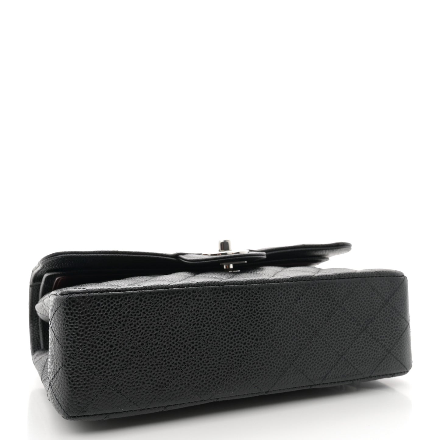 Caviar Quilted Small Double Flap Black