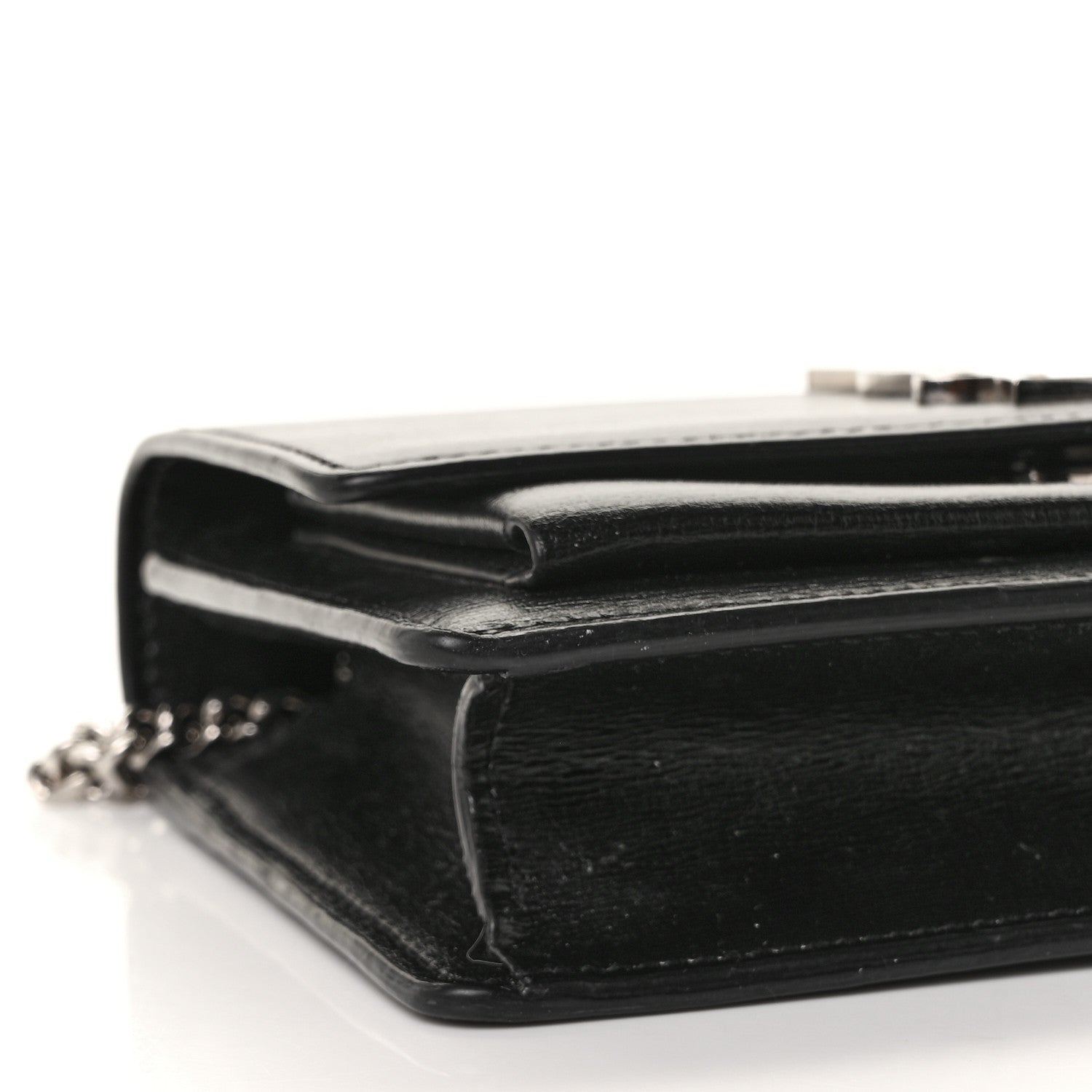 Saint Laurent Calfskin Monogram Sunset Chain Wallet Black 13 of 27