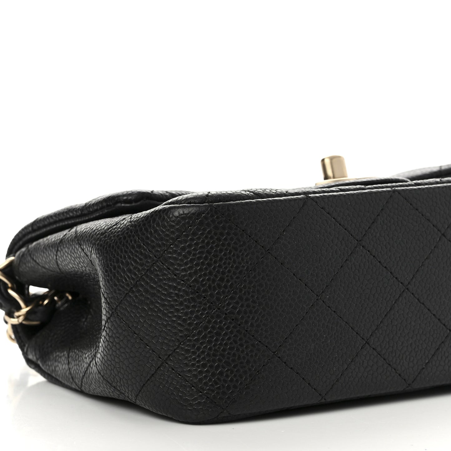 Caviar Quilted Mini Square Flap Black