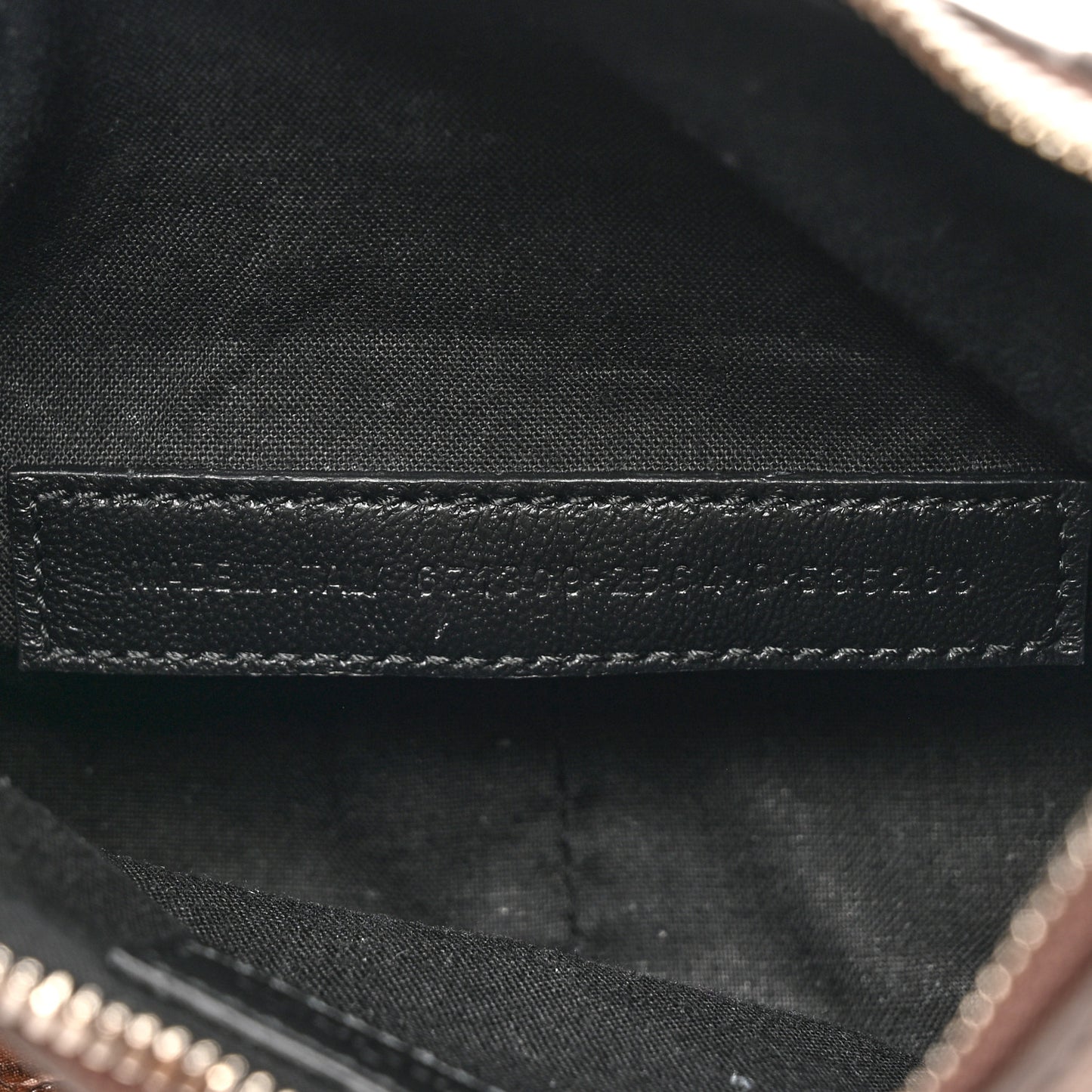 Metallic Agneau Arena Le Cagole Shoulder Bag XS Dark Bronze
