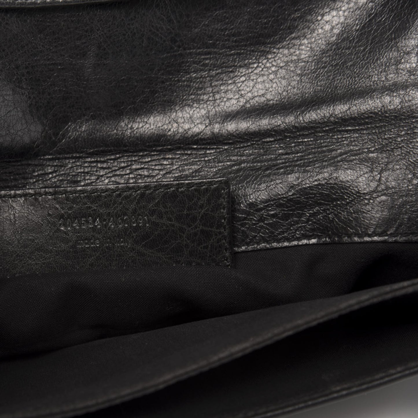 Agneau Giant Brogues Hardware Envelope Clutch Black