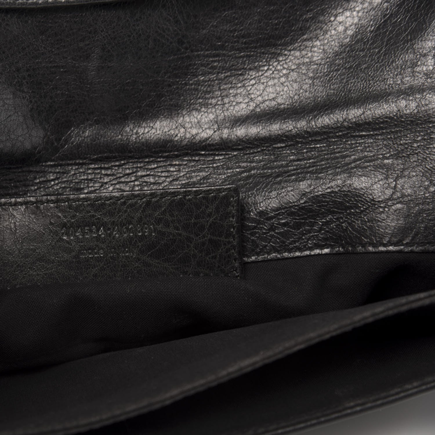 Balenciaga Agneau Giant Brogues Hardware Envelope Clutch Black 10 of 11