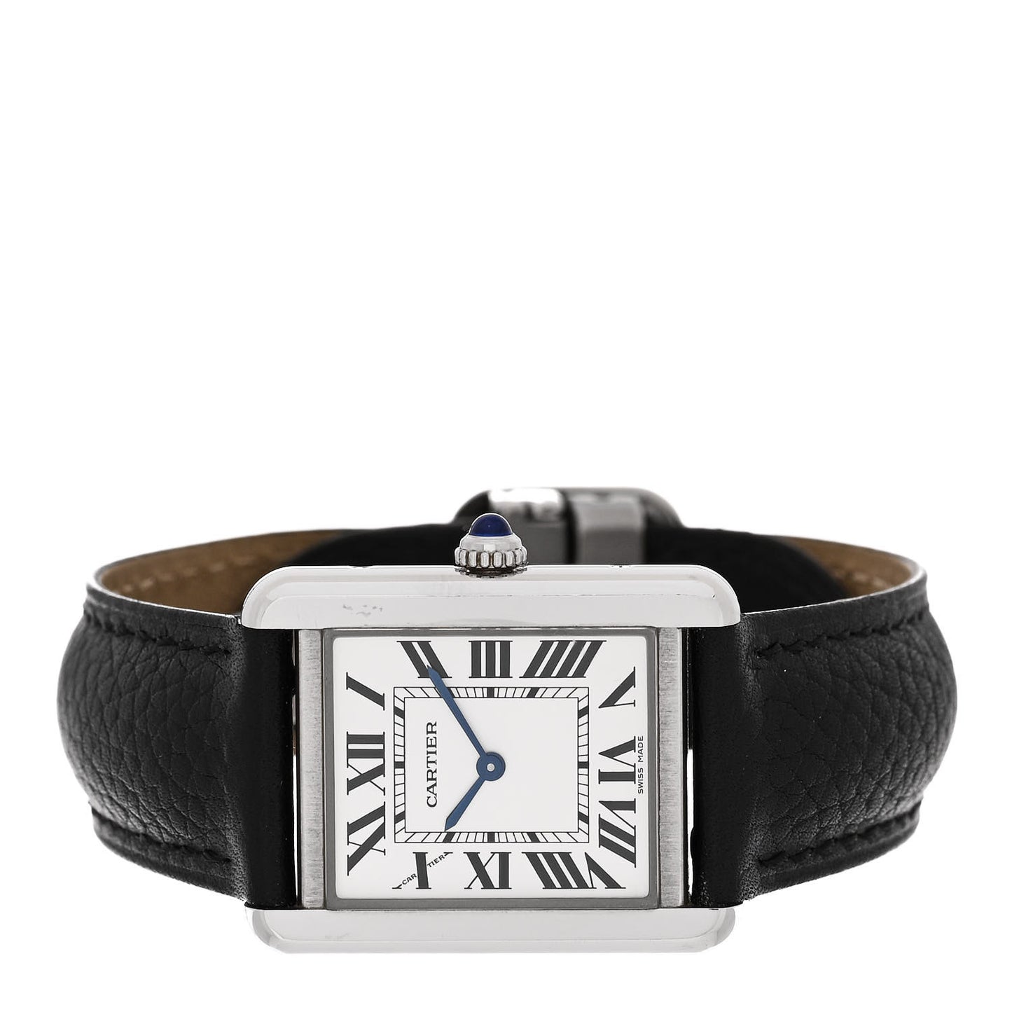 Stainless Steel Calfskin 24mm Tank Solo Quartz Watch