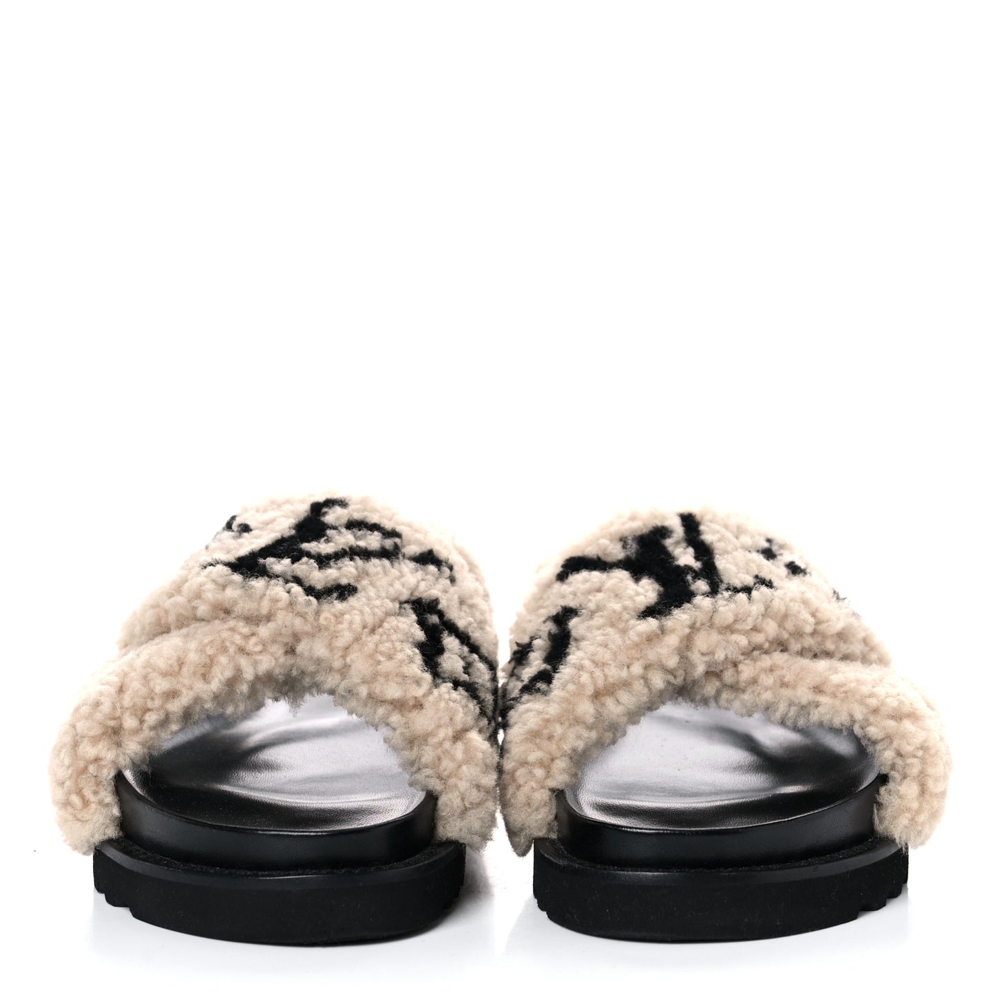 Shearling Paseo Sandals 40 Black