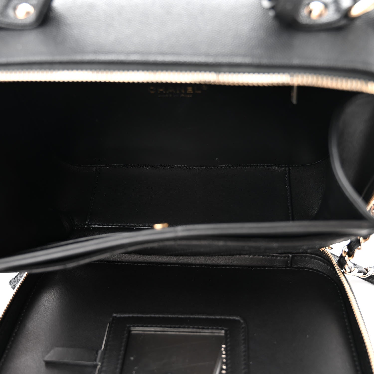 Chanel Caviar Quilted Large CC Filigree Vanity Case Black 5 of 10