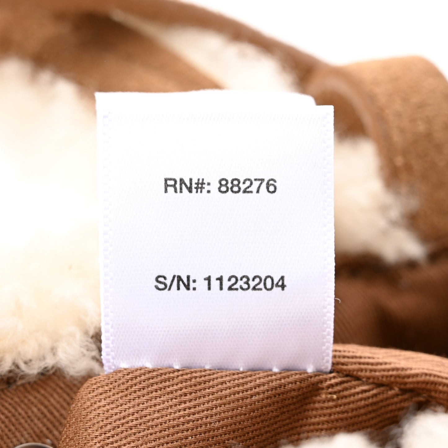 X UGG Suede Shearling Small Shopping Bag Chestnut