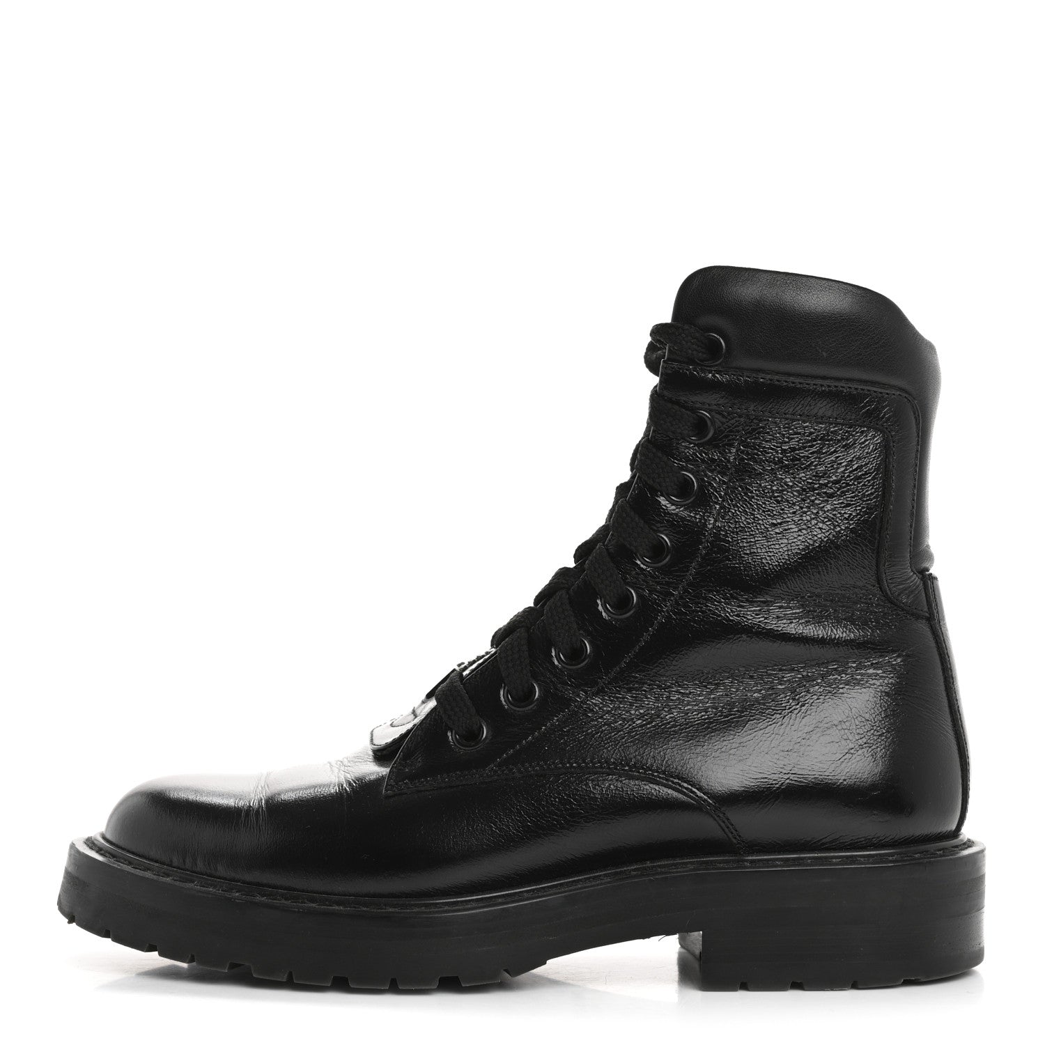 Saint Laurent Calfskin William Double-Laced Boot 35 Black 1 of 14