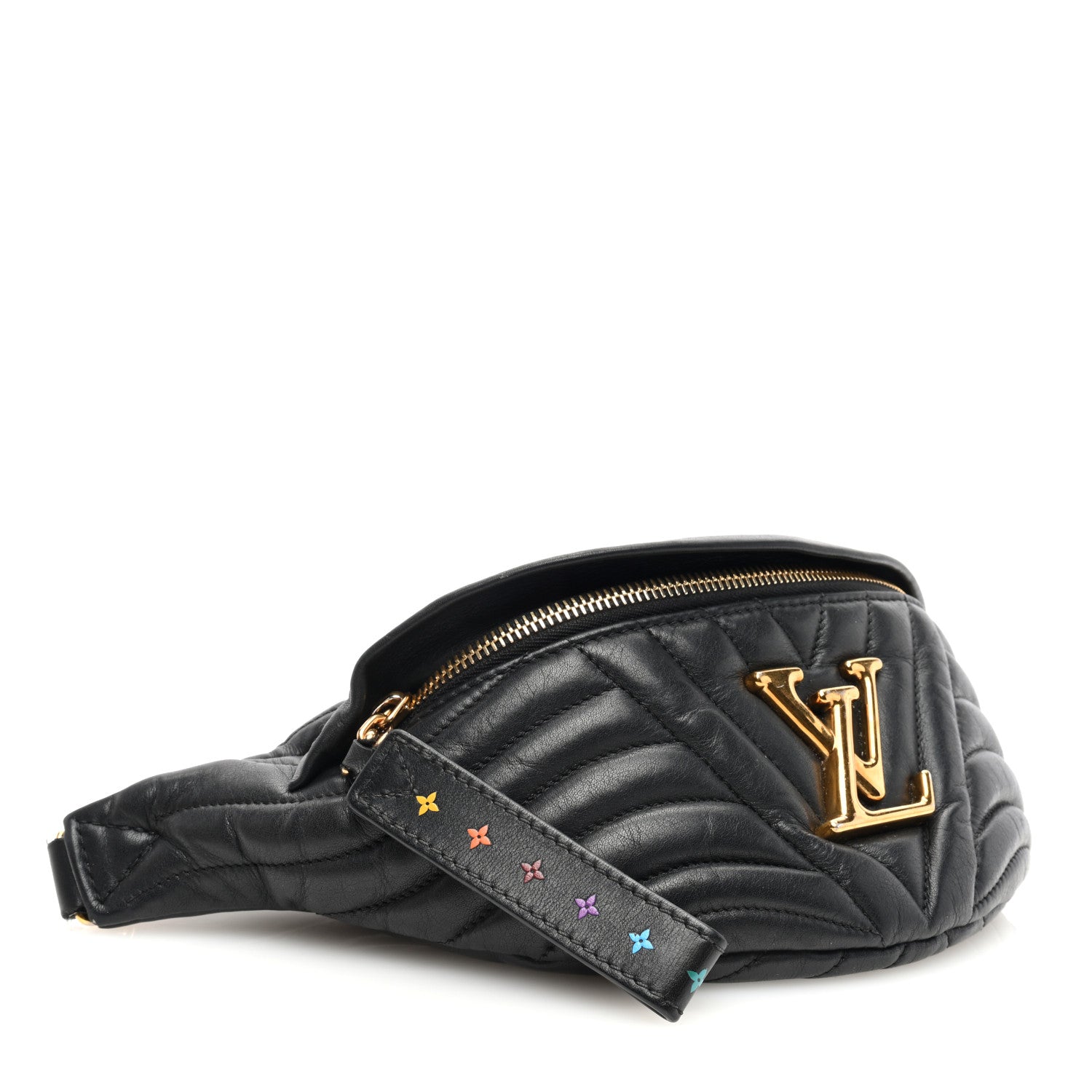 Louis Vuitton Calfskin Quilted New Wave Bumbag Black 4 of 10