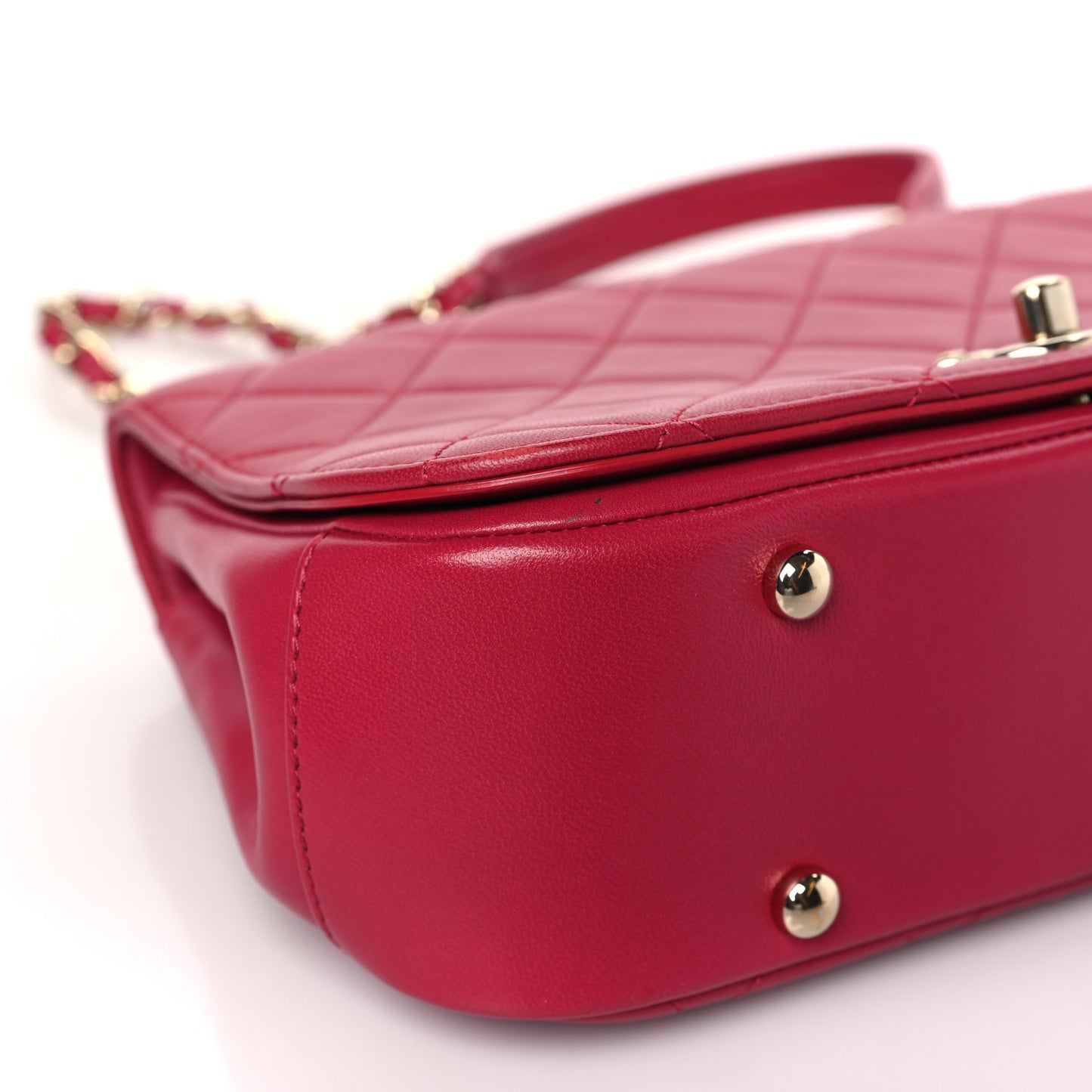 Lambskin Small Carry Chic Flap Dark Pink