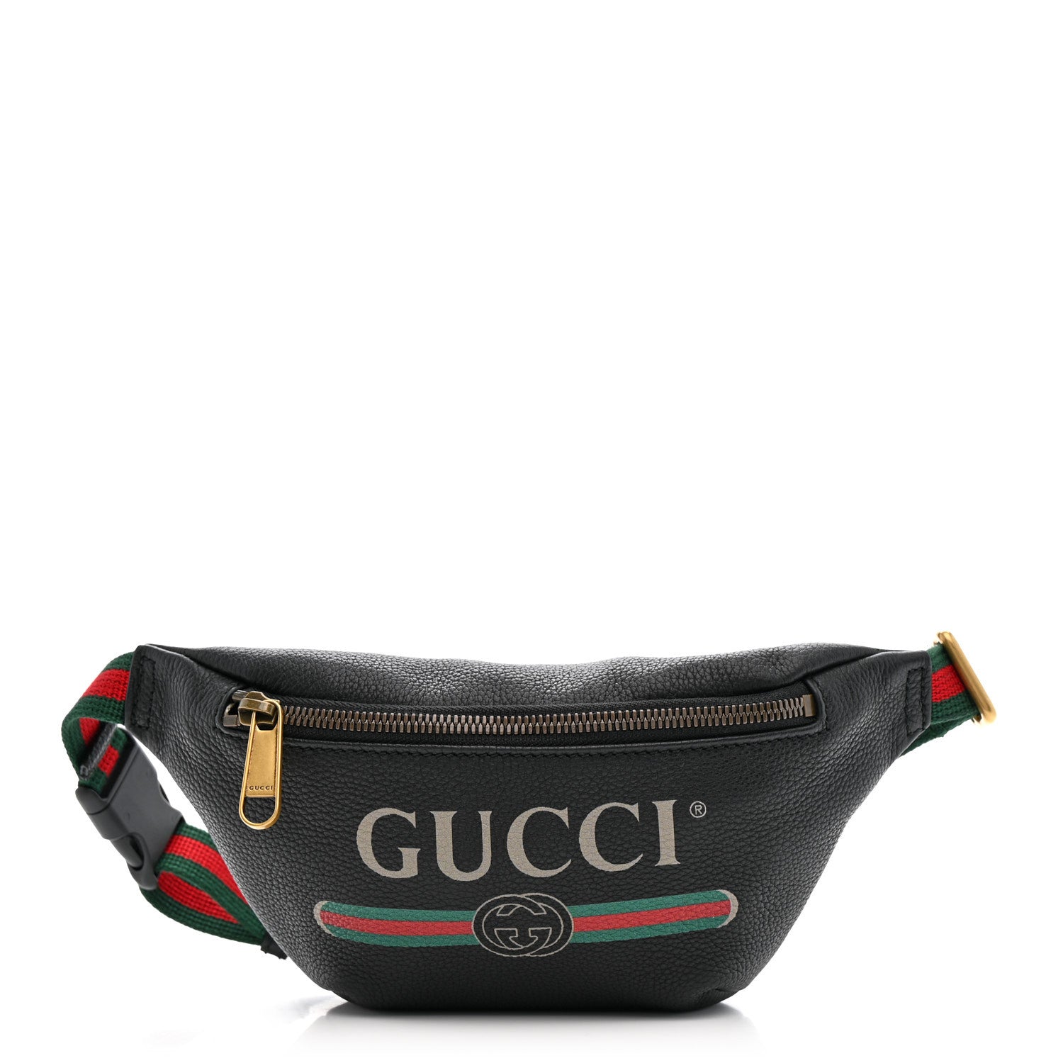 Gucci Grained Calfskin Small Logo Belt Bag Black 1780053