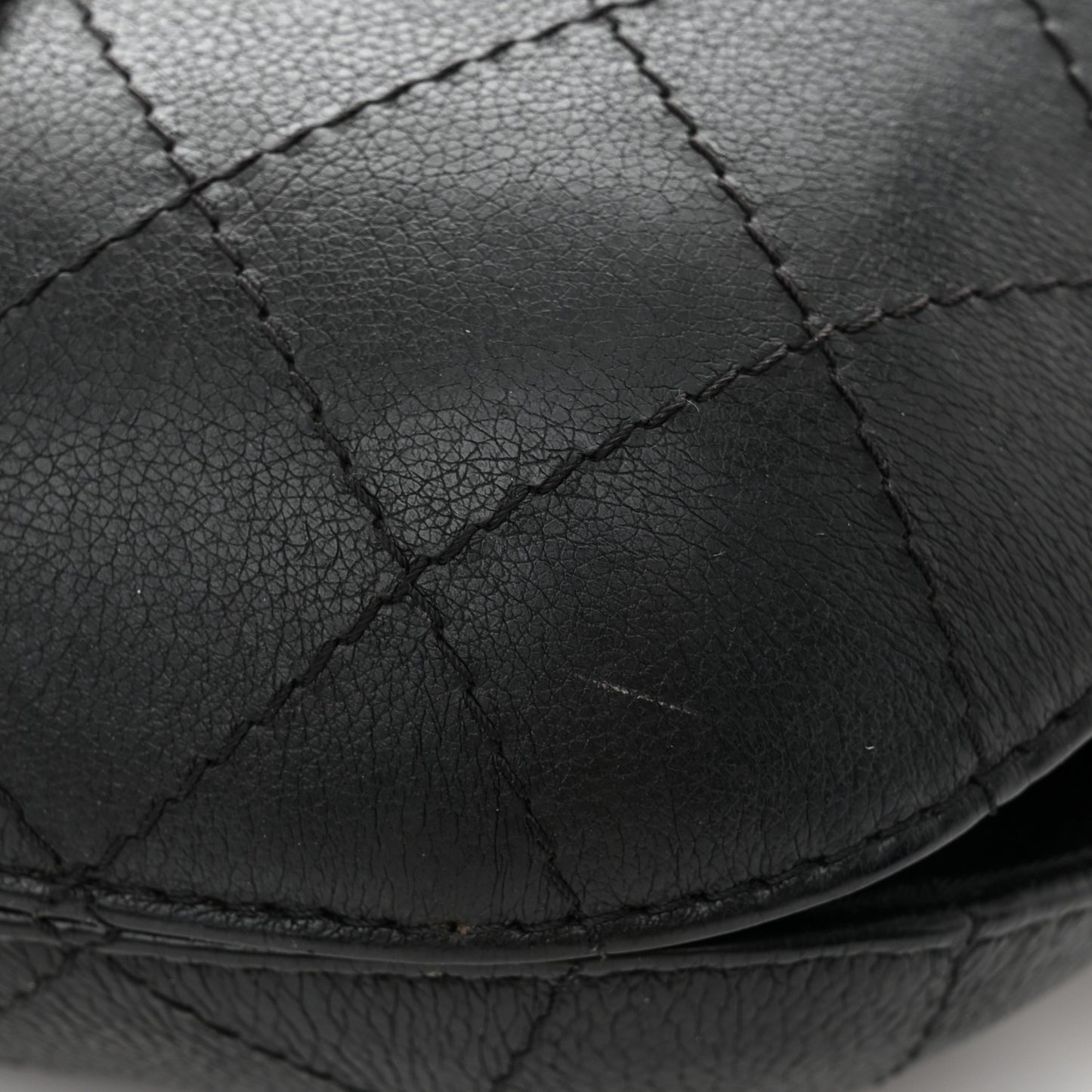 Calfskin Quilted Small Gabrielle Bucket Black