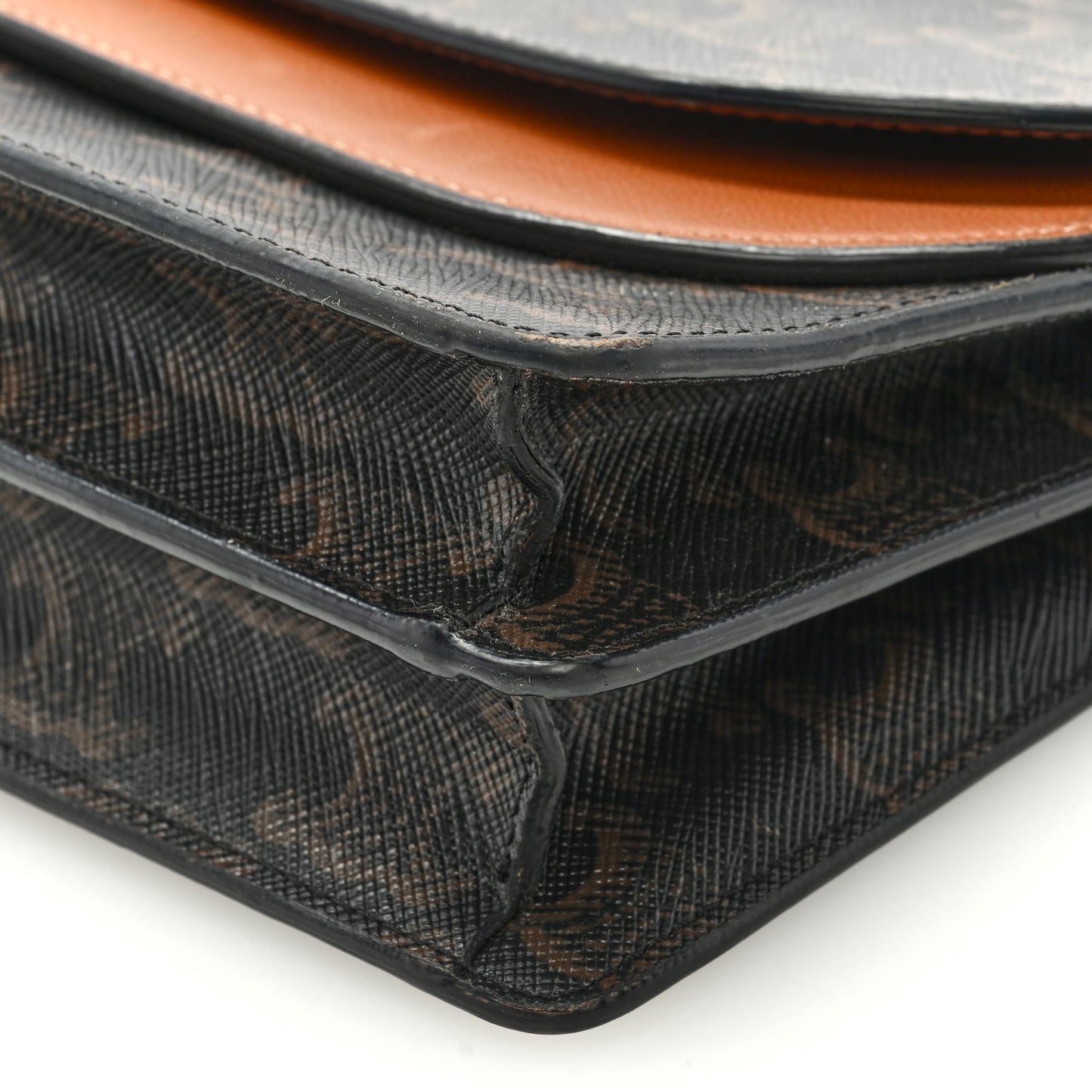 Triomphe Canvas Lambskin Wallet On Strap Tan