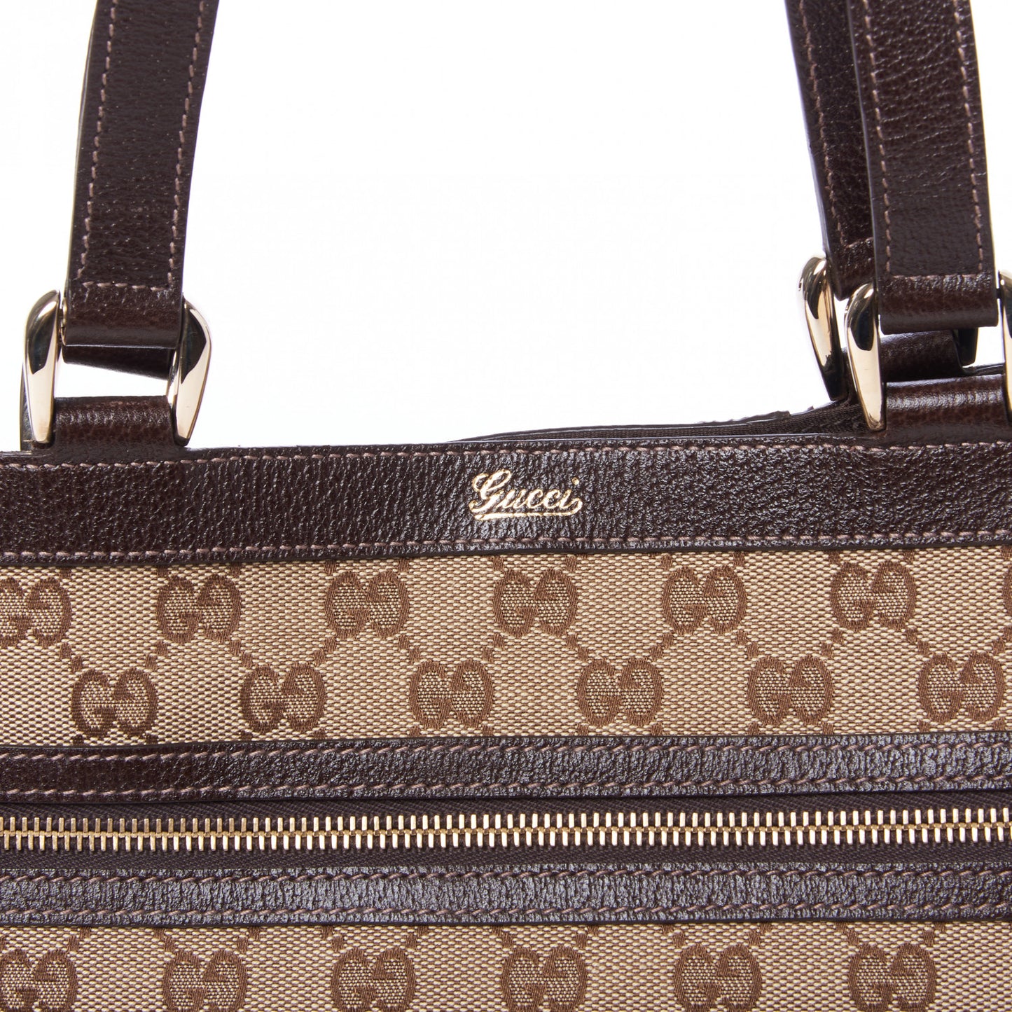 Monogram Abbey D Ring Tote Dark Brown