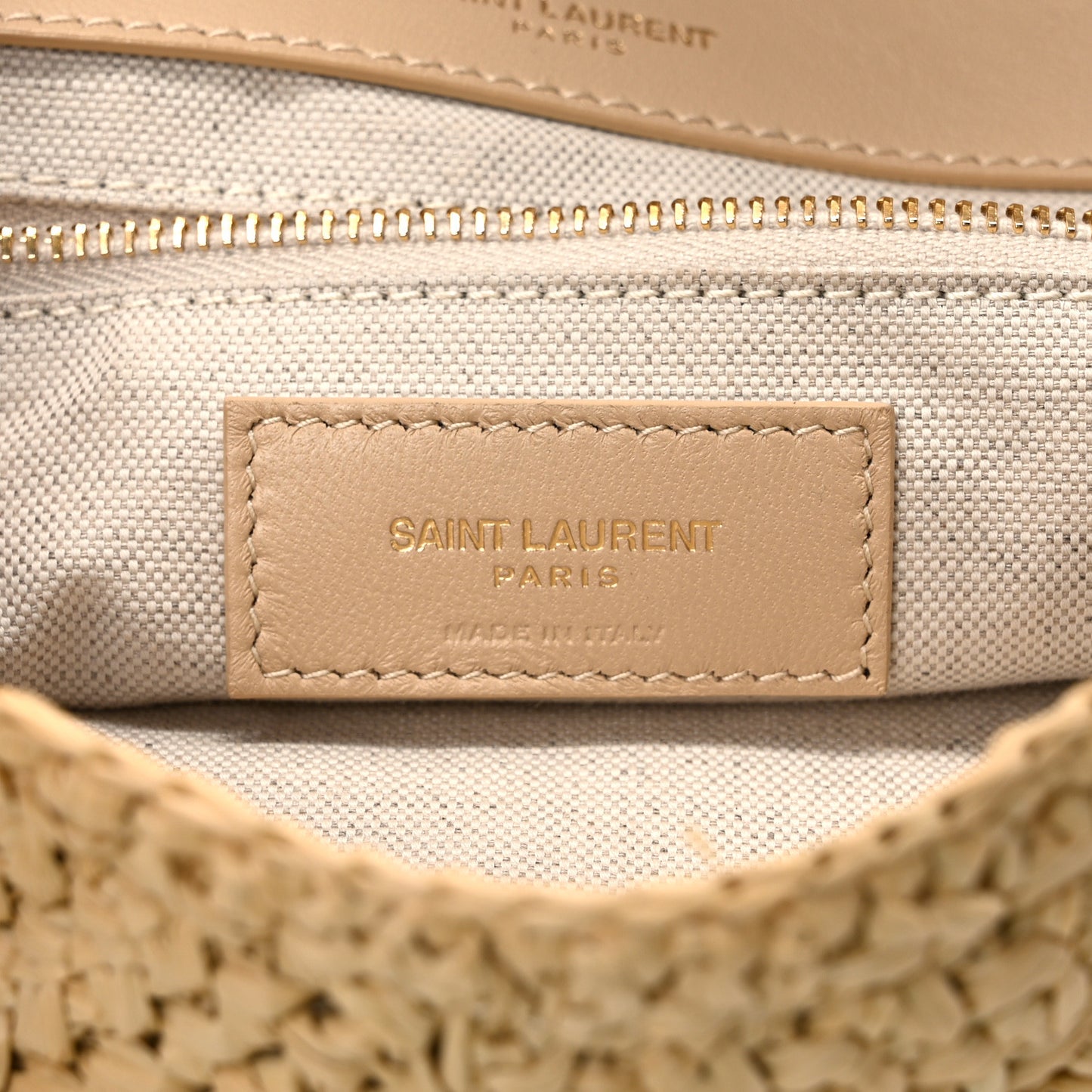 Raffia Monogram Medium Jamie Natural Avorio