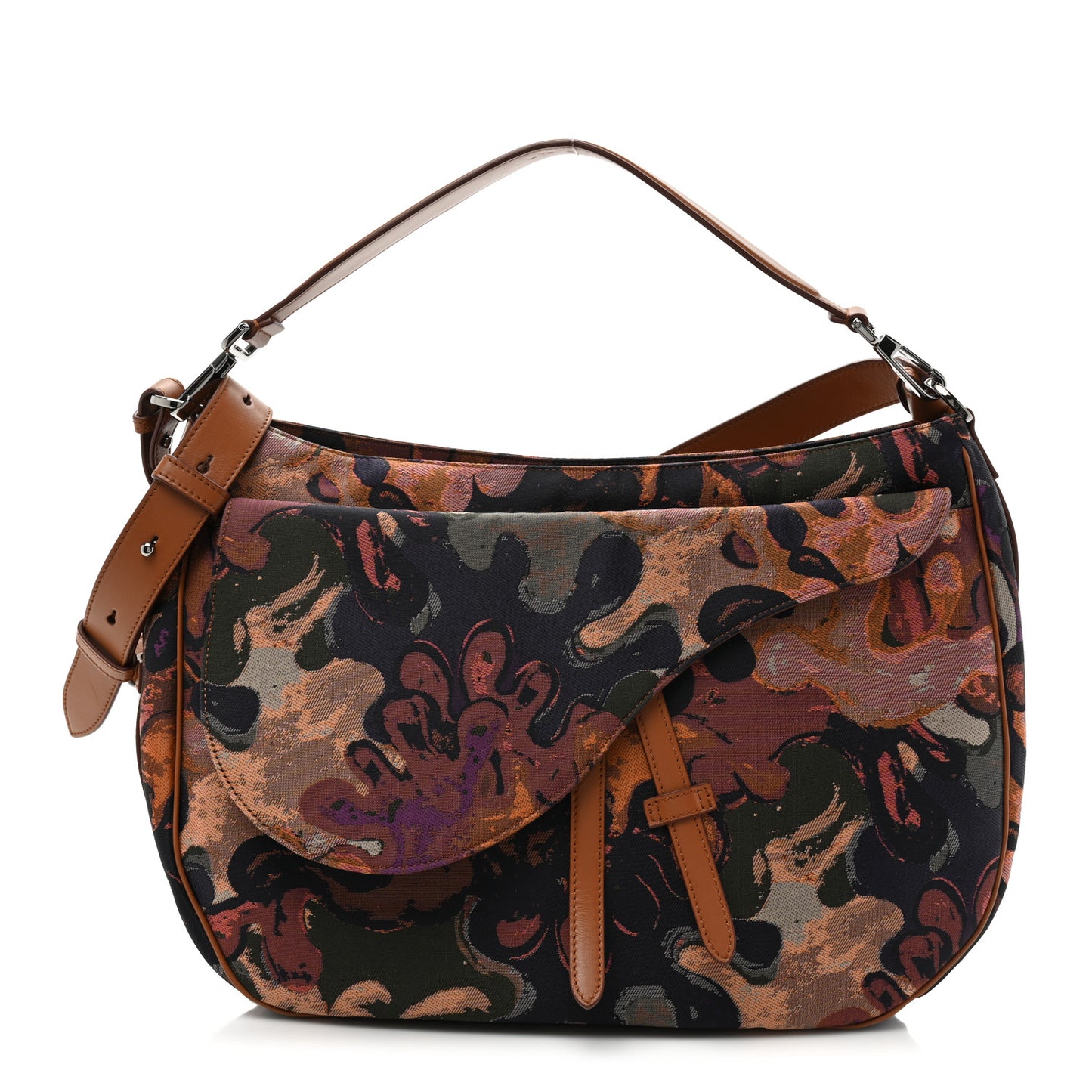 X Peter Doig Denim Soft Camouflage Saddle Bag