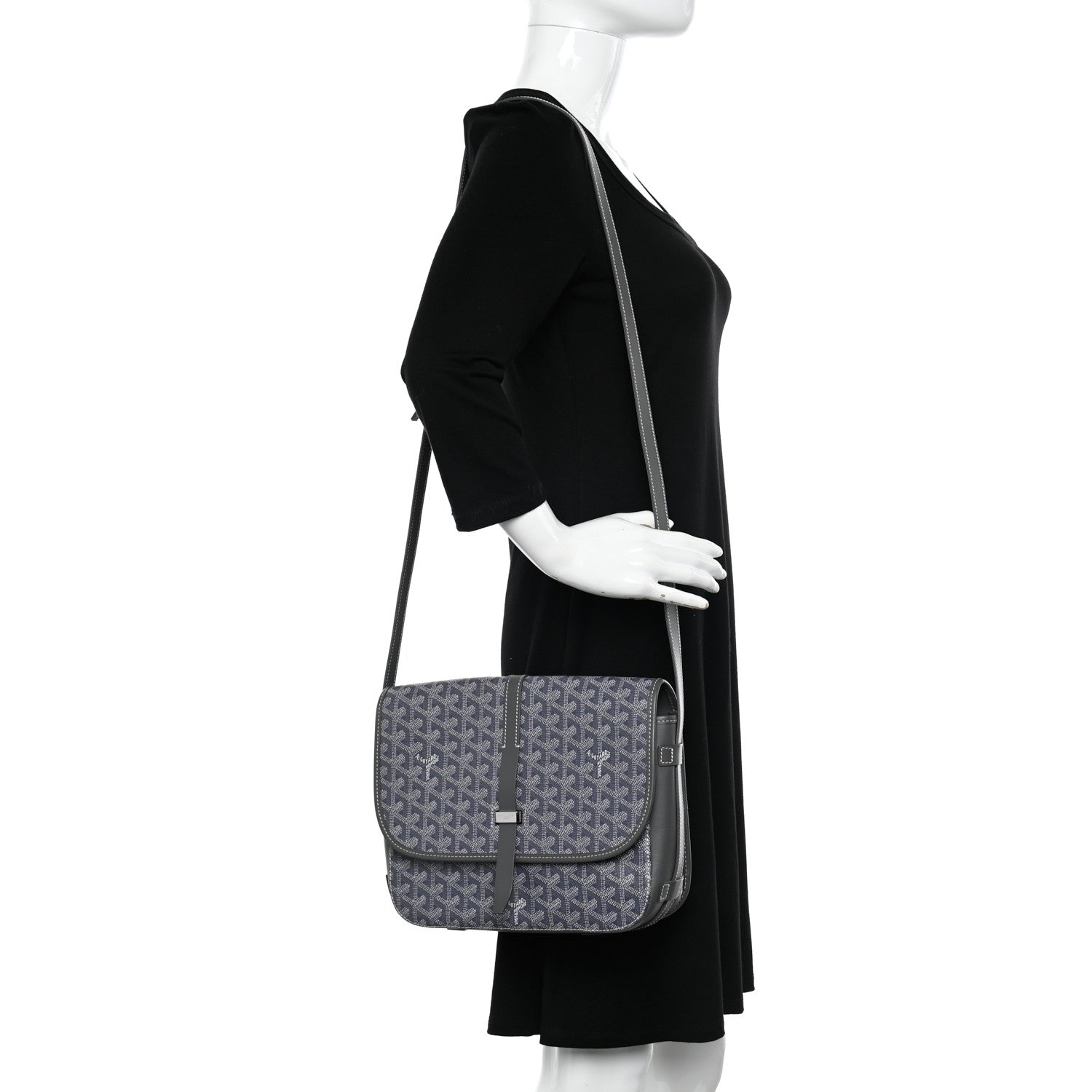 Goyard Goyardine Belvedere II MM Messenger Bag Grey 2 of 9