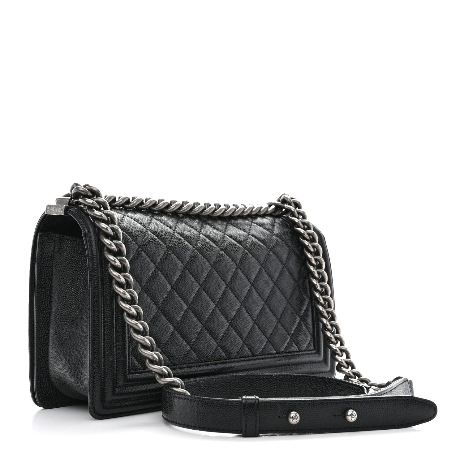Chanel Caviar Quilted Medium Boy Flap Black 3 of 13