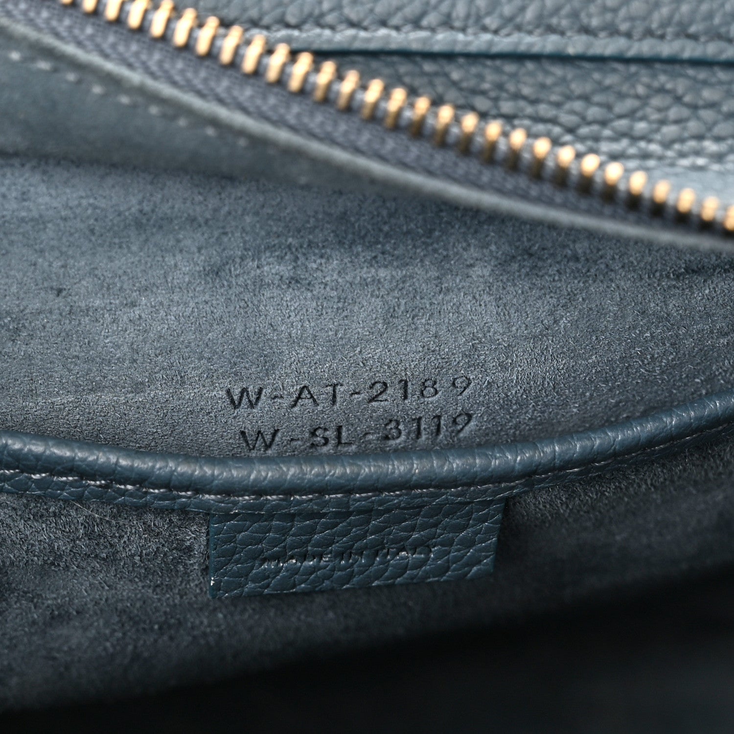 Celine Baby Drummed Calfskin Nano Luggage Petrol 6 of 15