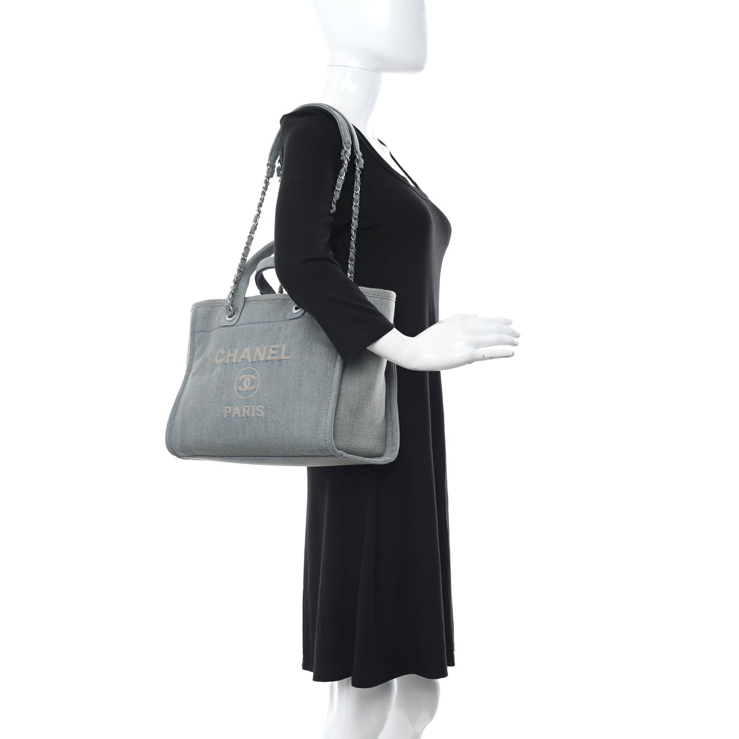 Denim Small Deauville Tote Light Blue