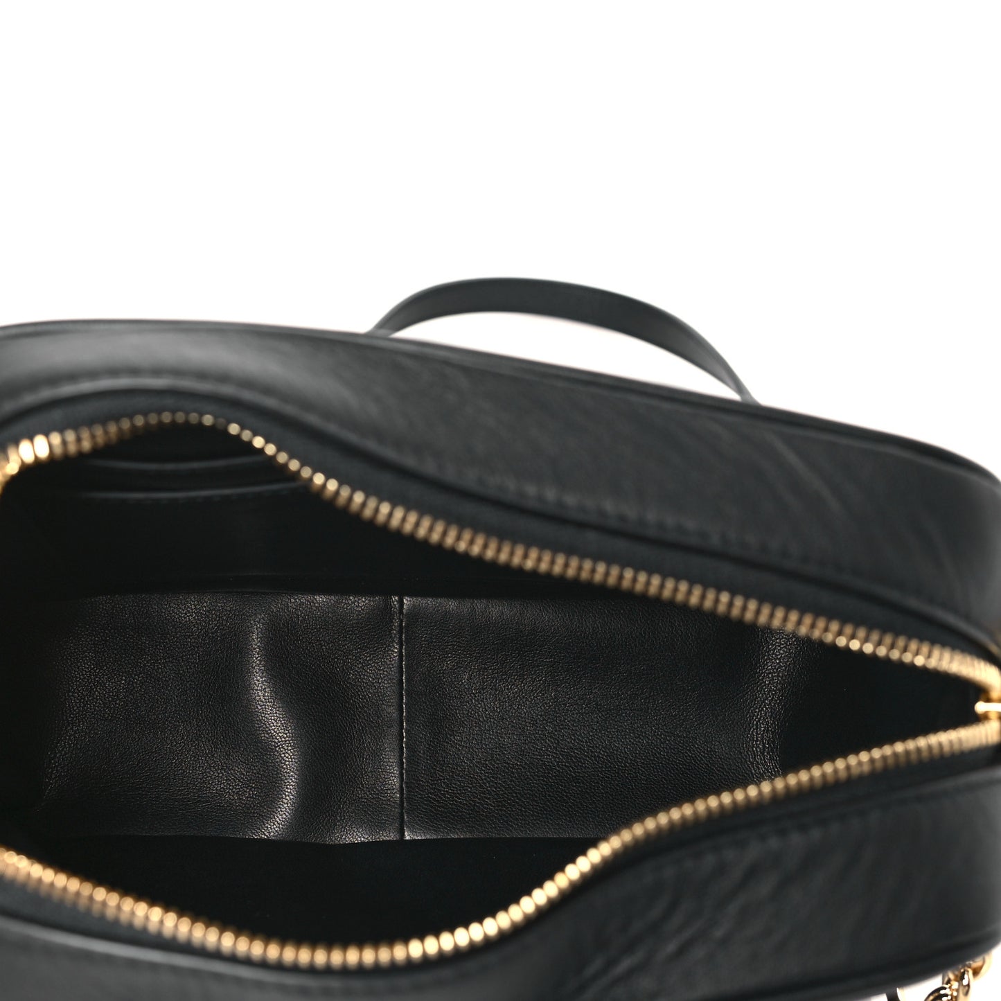 Calfskin Quilted Medium Gancini Camera Case Black