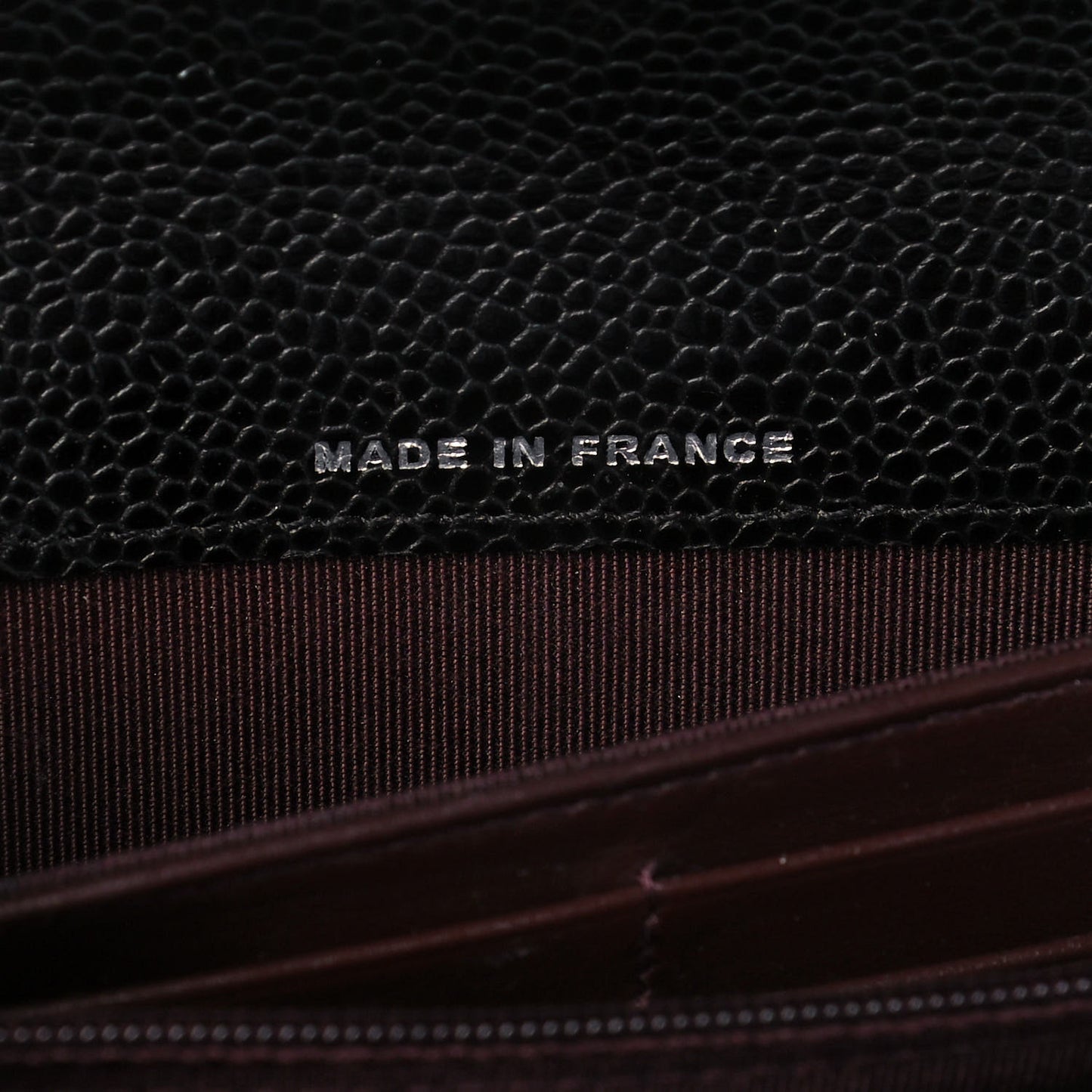 Caviar Quilted Large Gusset Flap Wallet Black