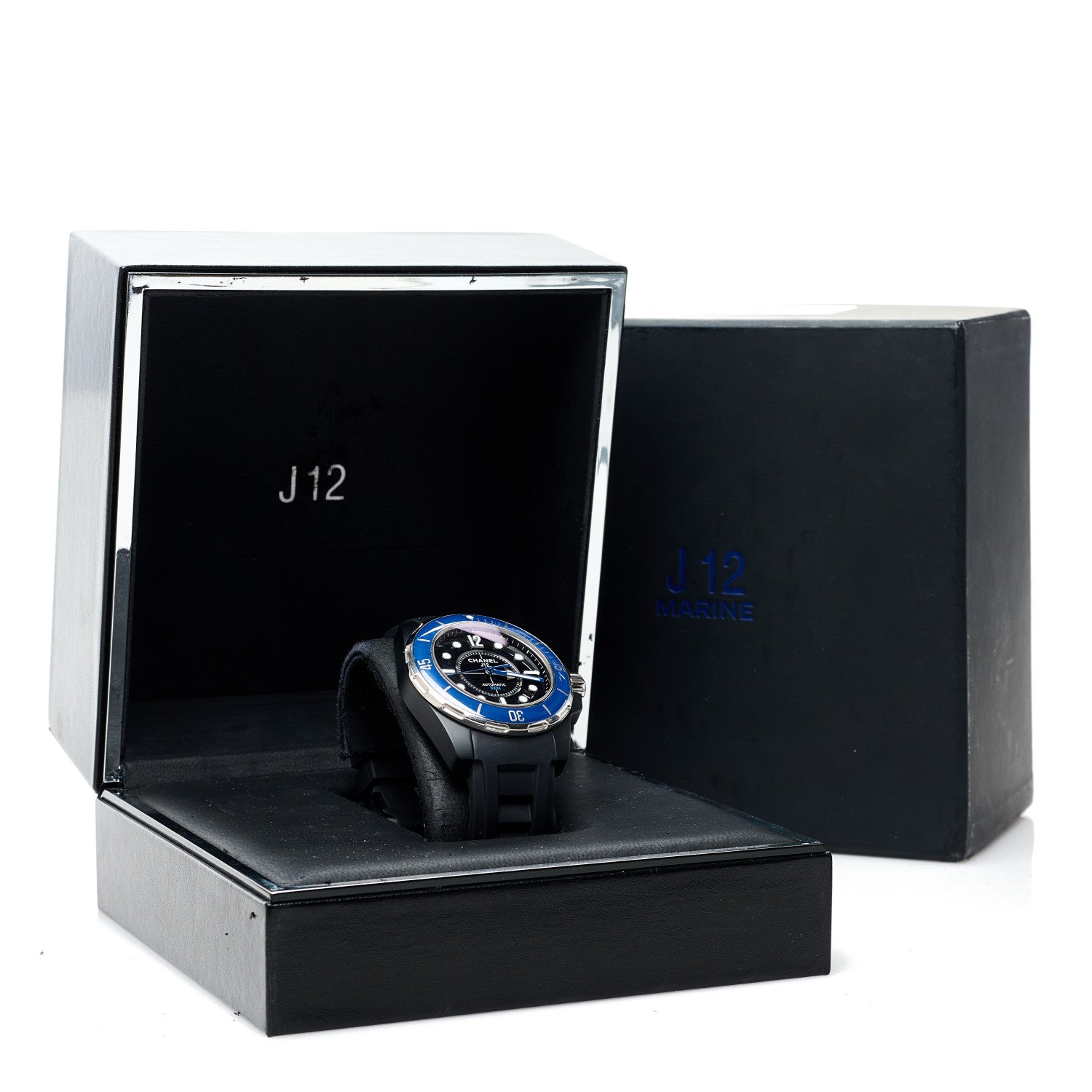 Chanel Stainless Steel Ceramic Rubber 41mm J12 Marine Automatic Watch Black 5 of 5