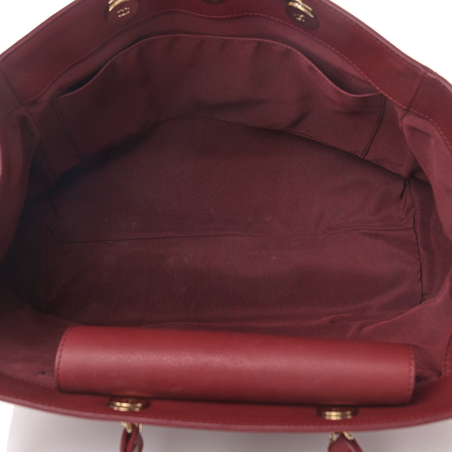 Chanel Bullskin Stitched Medium Shopping Bag Burgundy 5 of 15